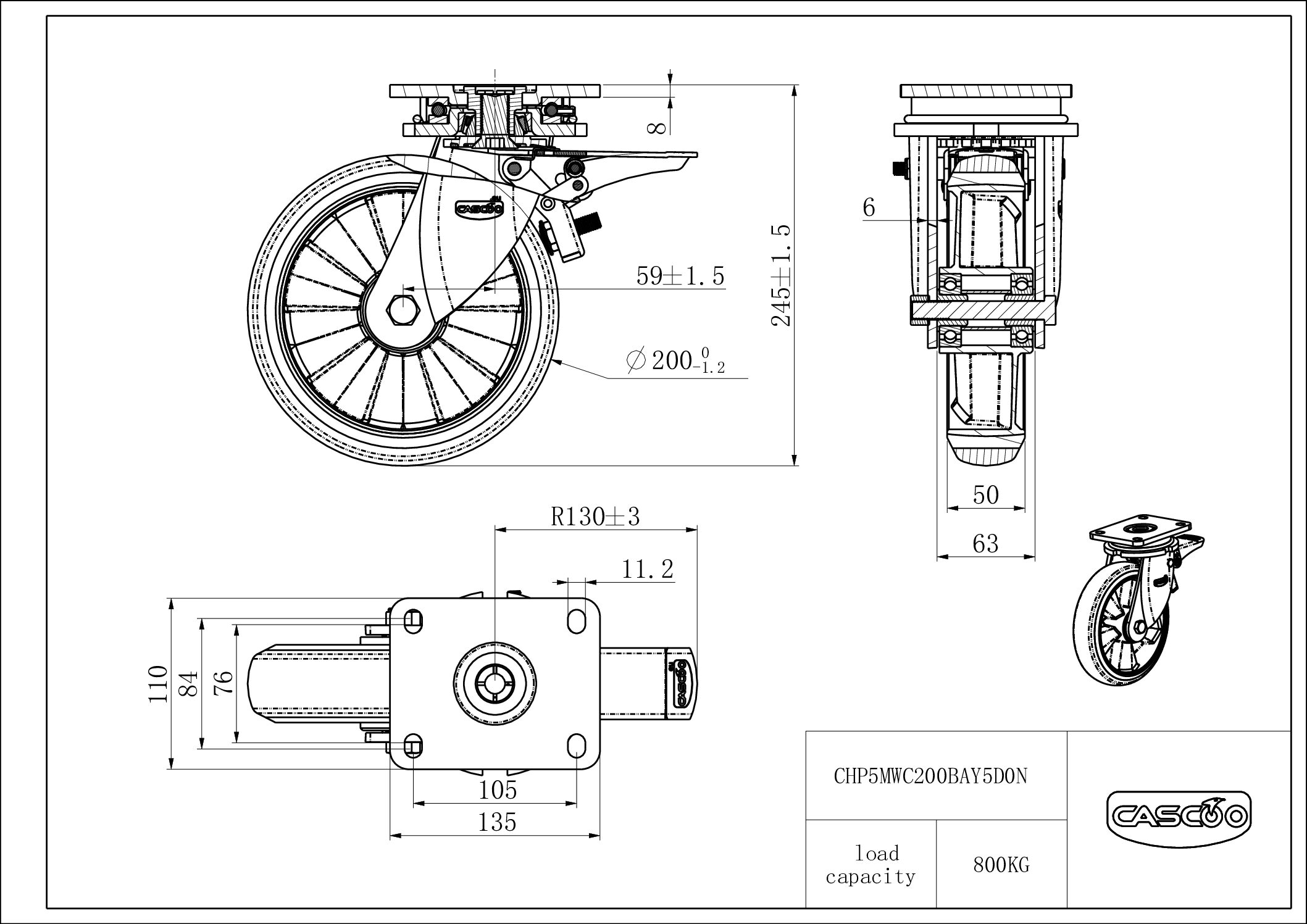 Castor CHP5MWC200BAY5D0N