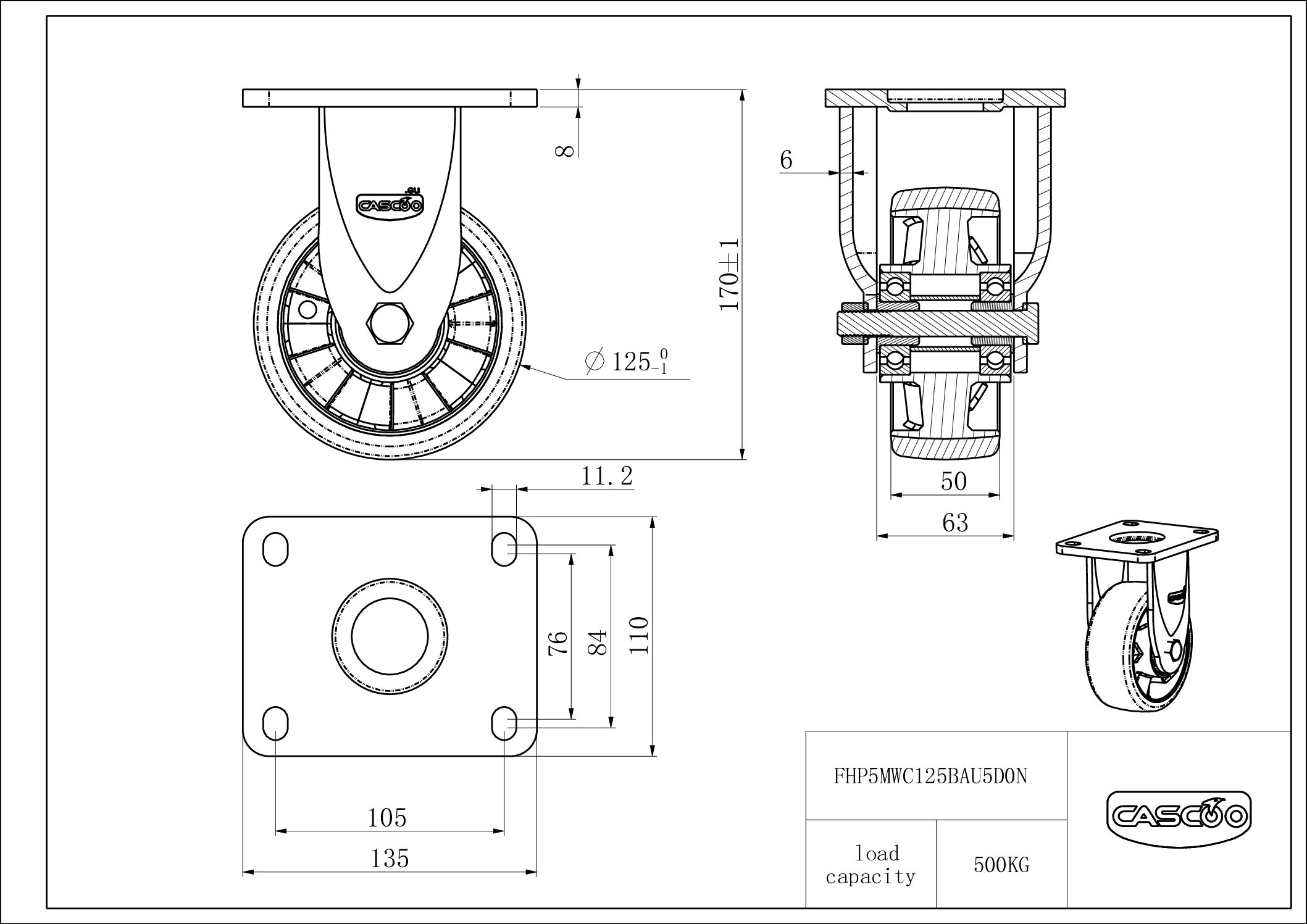 Castor FHP5MWC125BAU5D0N