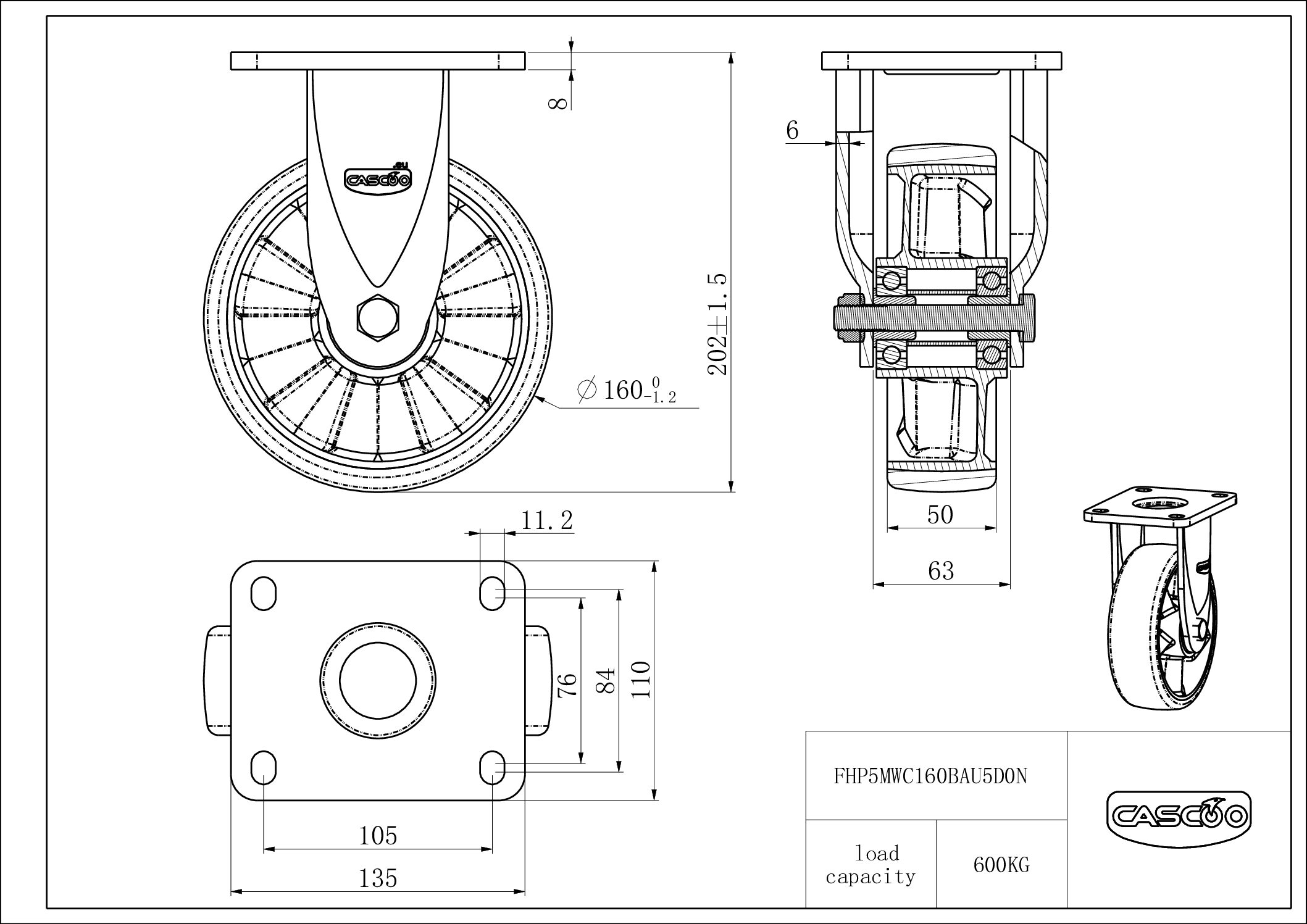 Rattakomplekt FHP5MWC160BAU5D0N