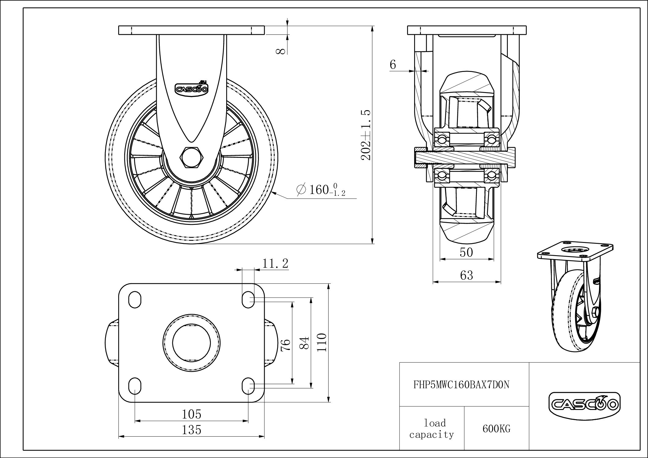 Castor FHP5MWC160BAX7D0N