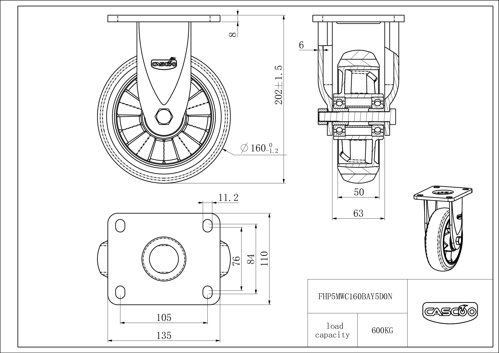 Rattakomplekt FHP5MWC160BAY5D0N