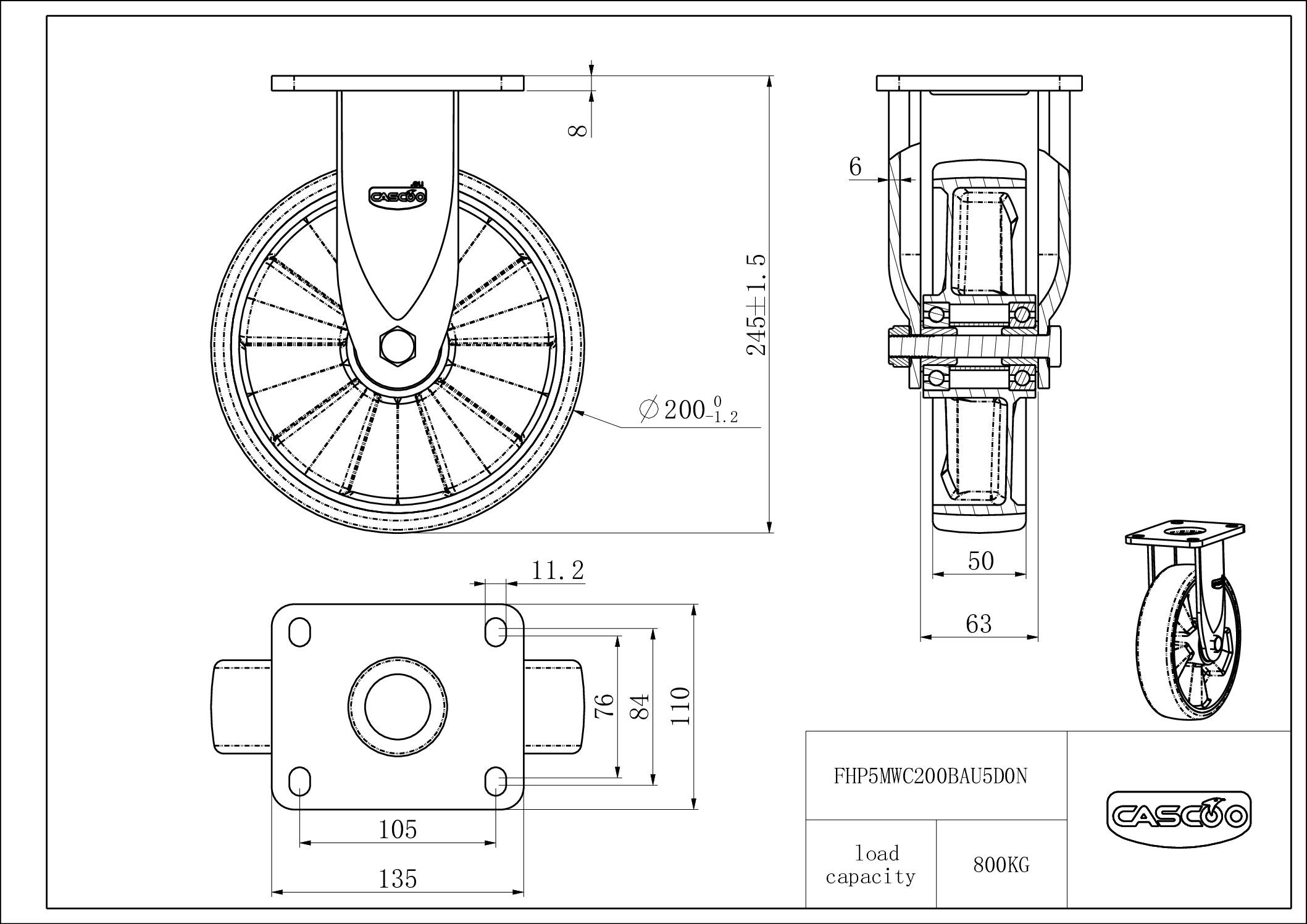 Castor FHP5MWC200BAU5D0N