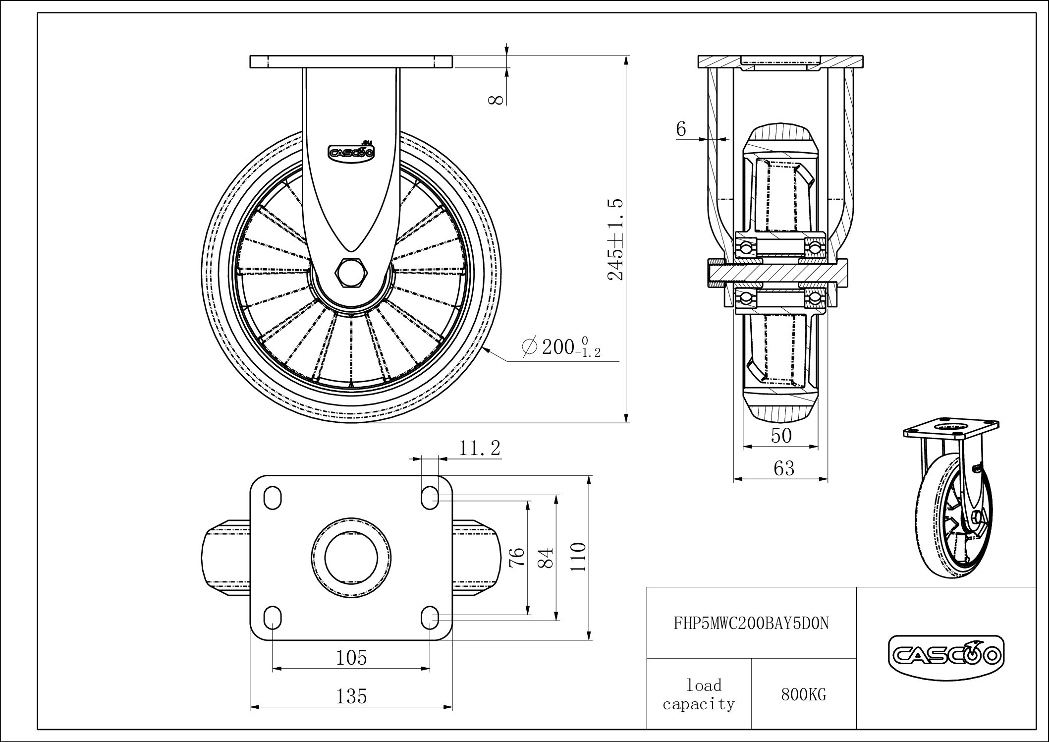 Castor FHP5MWC200BAY5D0N
