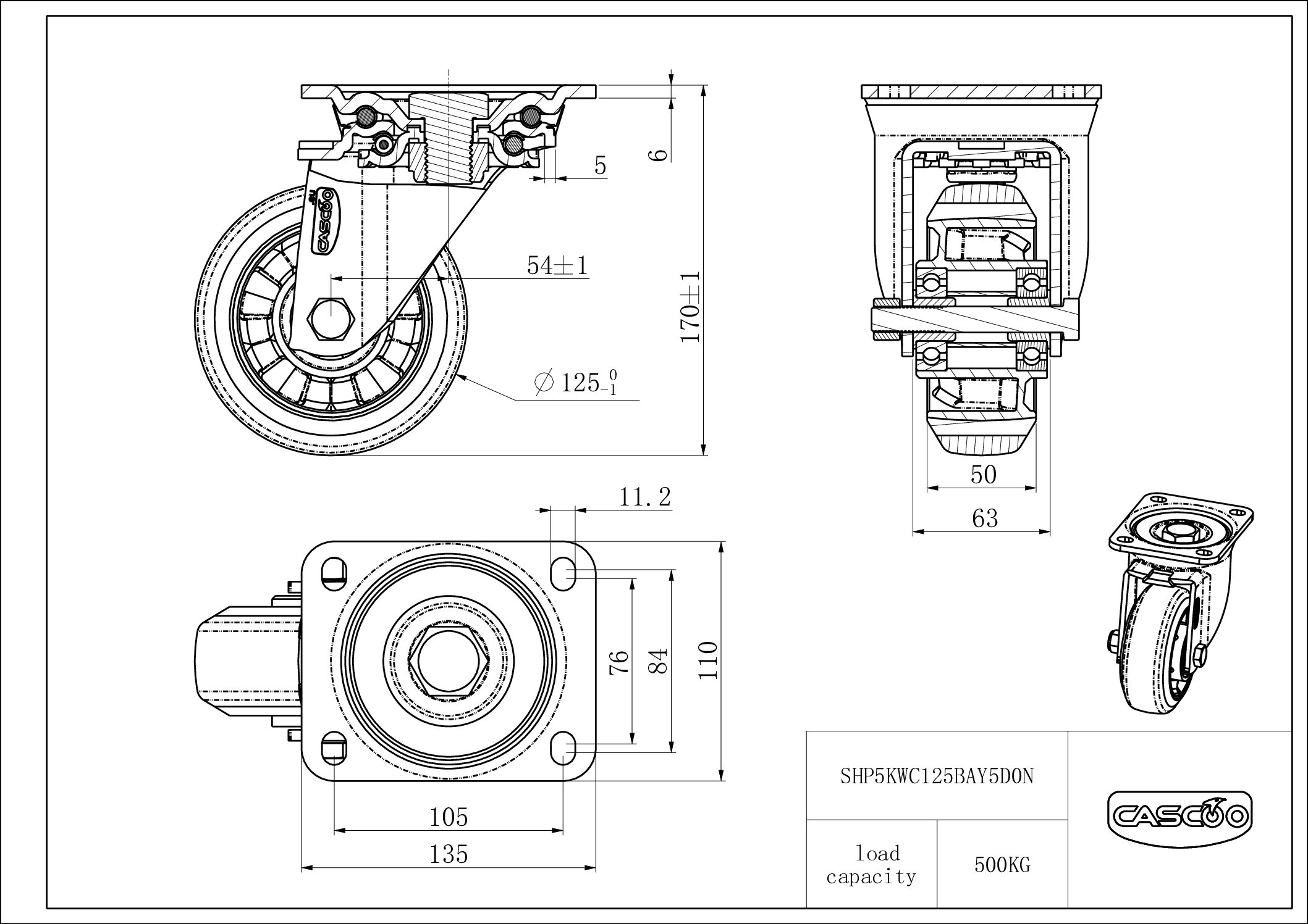 Rattakomplekt SHP5KWC125BAY5D0N