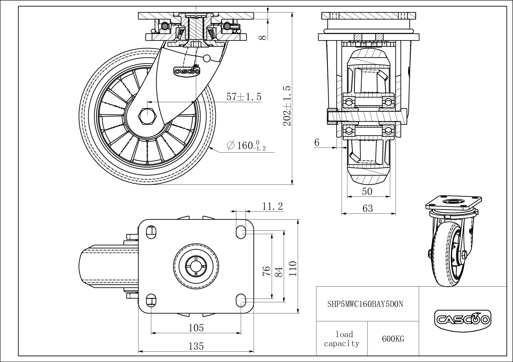 Rattakomplekt SHP5MWC160BAY5D0N