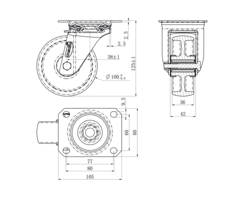 SBP25WC100N0N0R1W_drawing