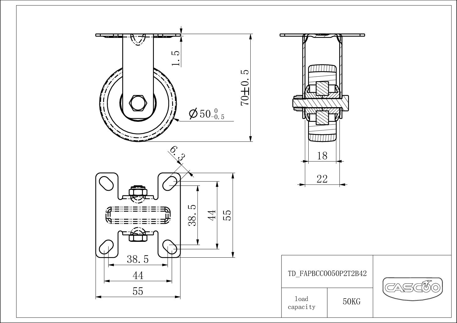 FAPBCC0050P2T2B42_drawing Castor FAPBCC0050P2T2B42