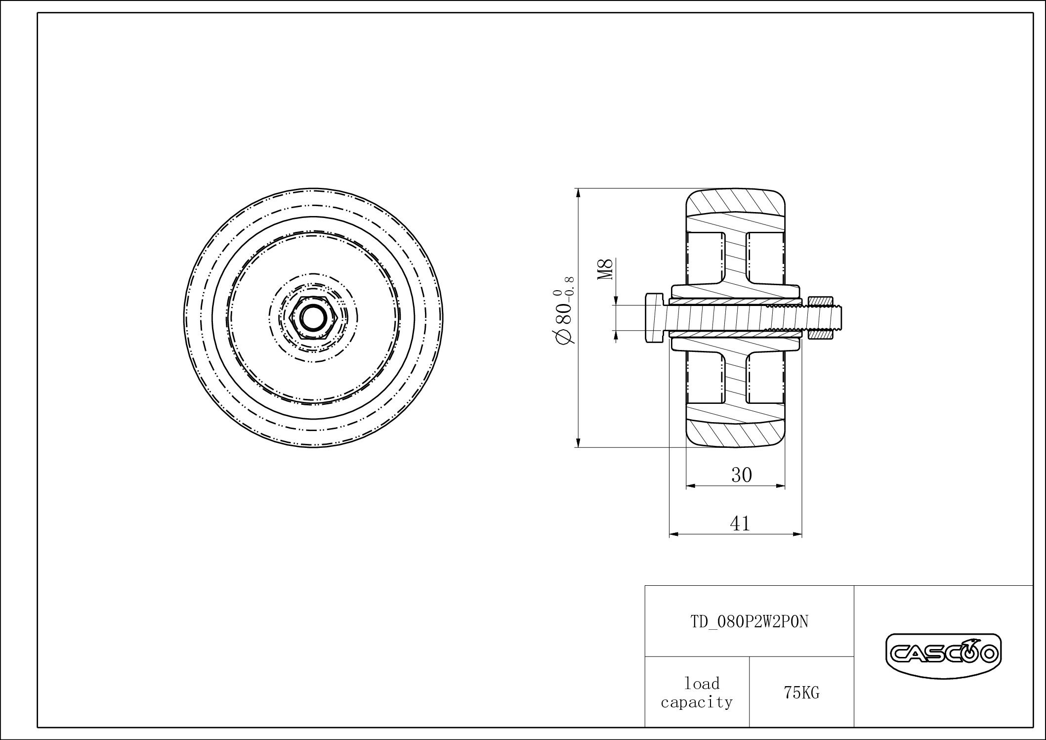 080P2W2P0N_drawing Irtopyörä 080P2W2P0N