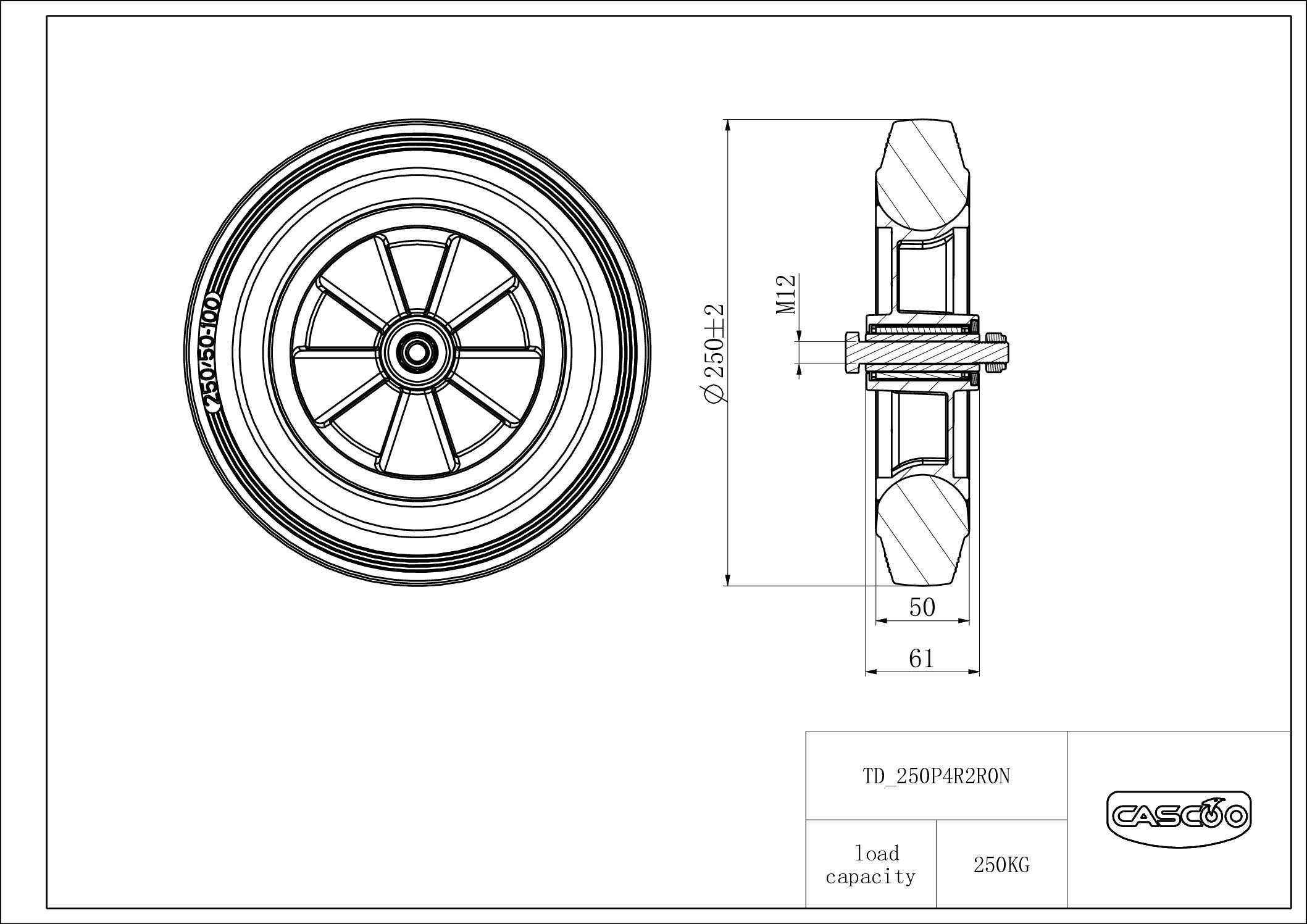 Wheel 250P4R2R0N