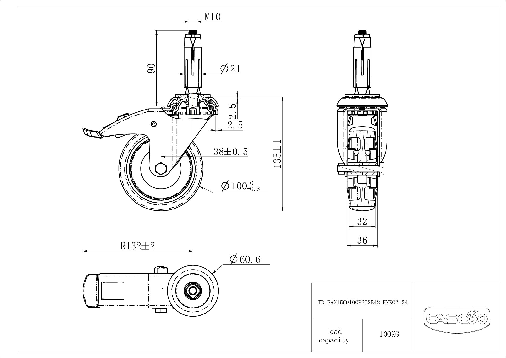 TD_BAX15C0100P2T2B42 Rattakomplekt BAX15C0100P2T2B42