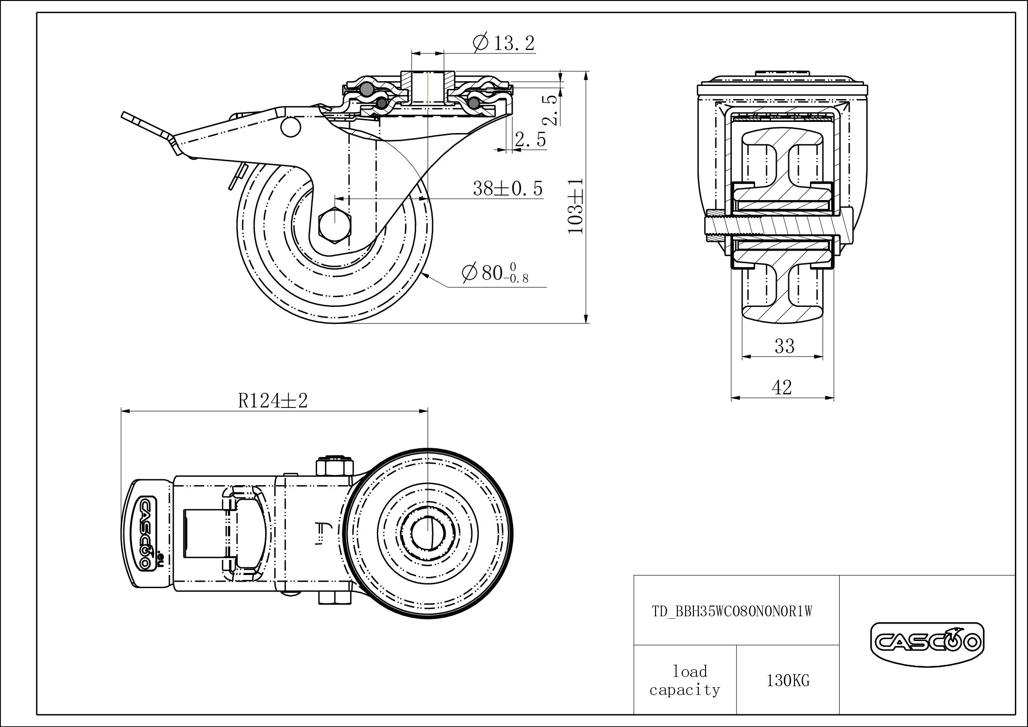 Castor BBH35WC080N0N0R1W