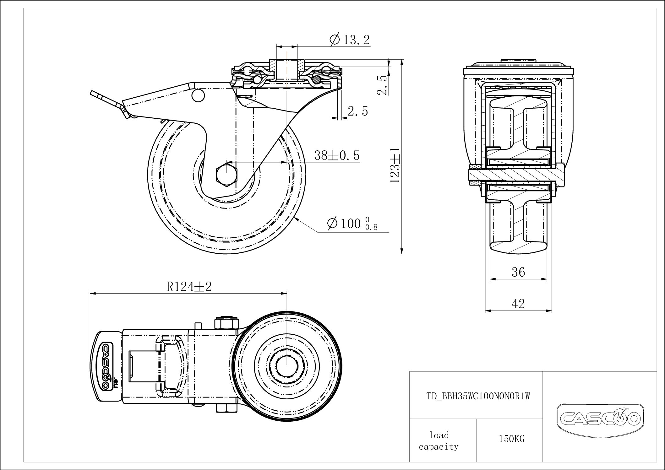 BBH35WC100N0N0R1W_drawing Castor BBH35WC100N0N0R1W