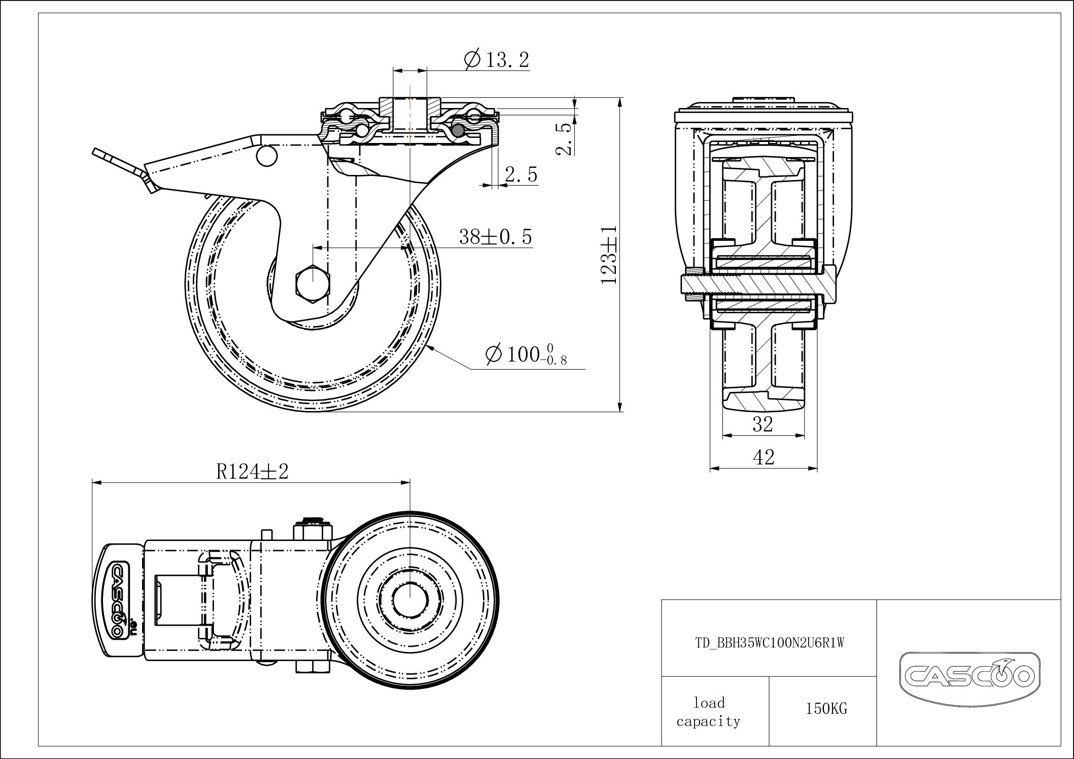 Castor BBH35WC100N2U6R1W