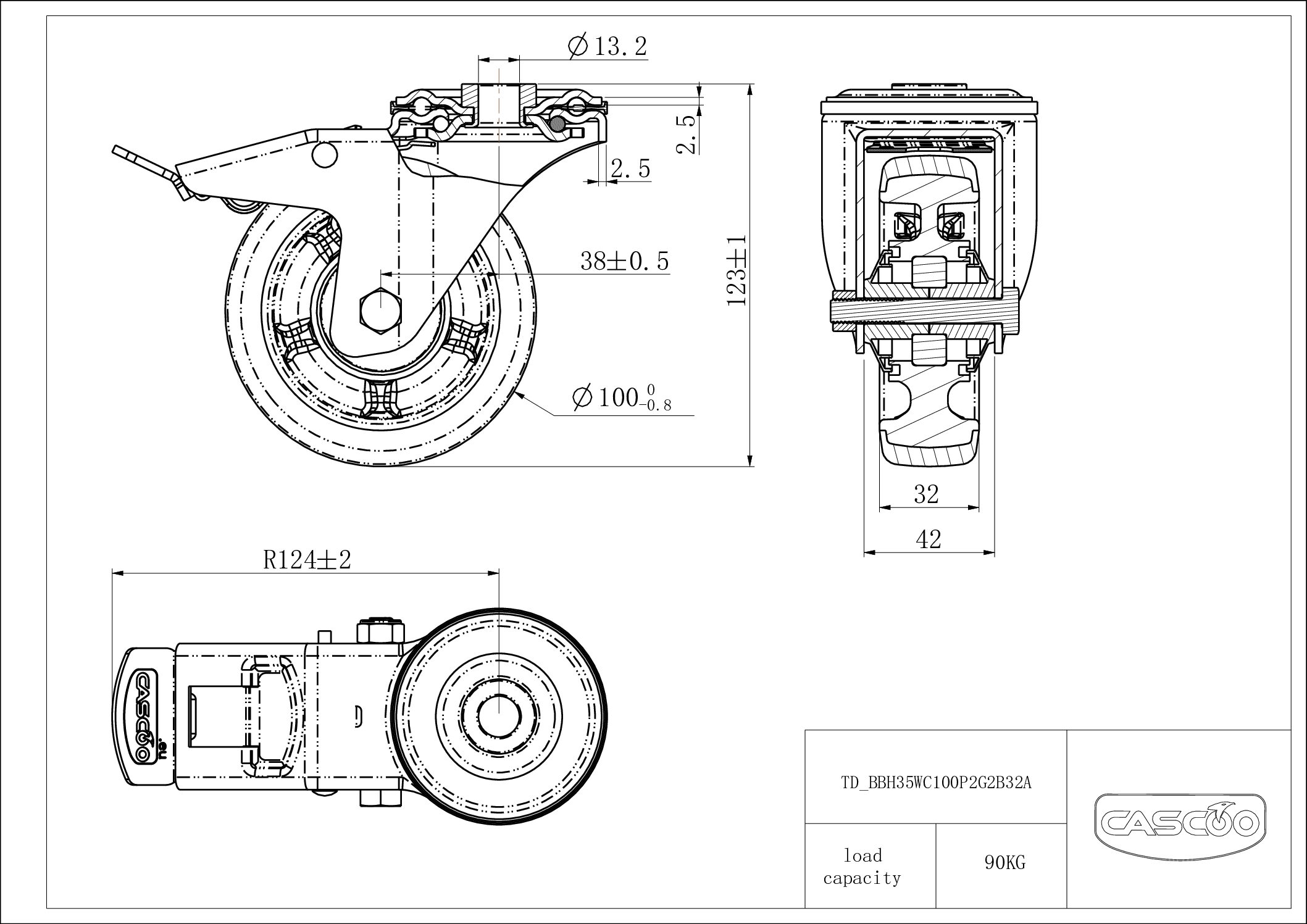 Castor BBH35WC100P2G2B32A