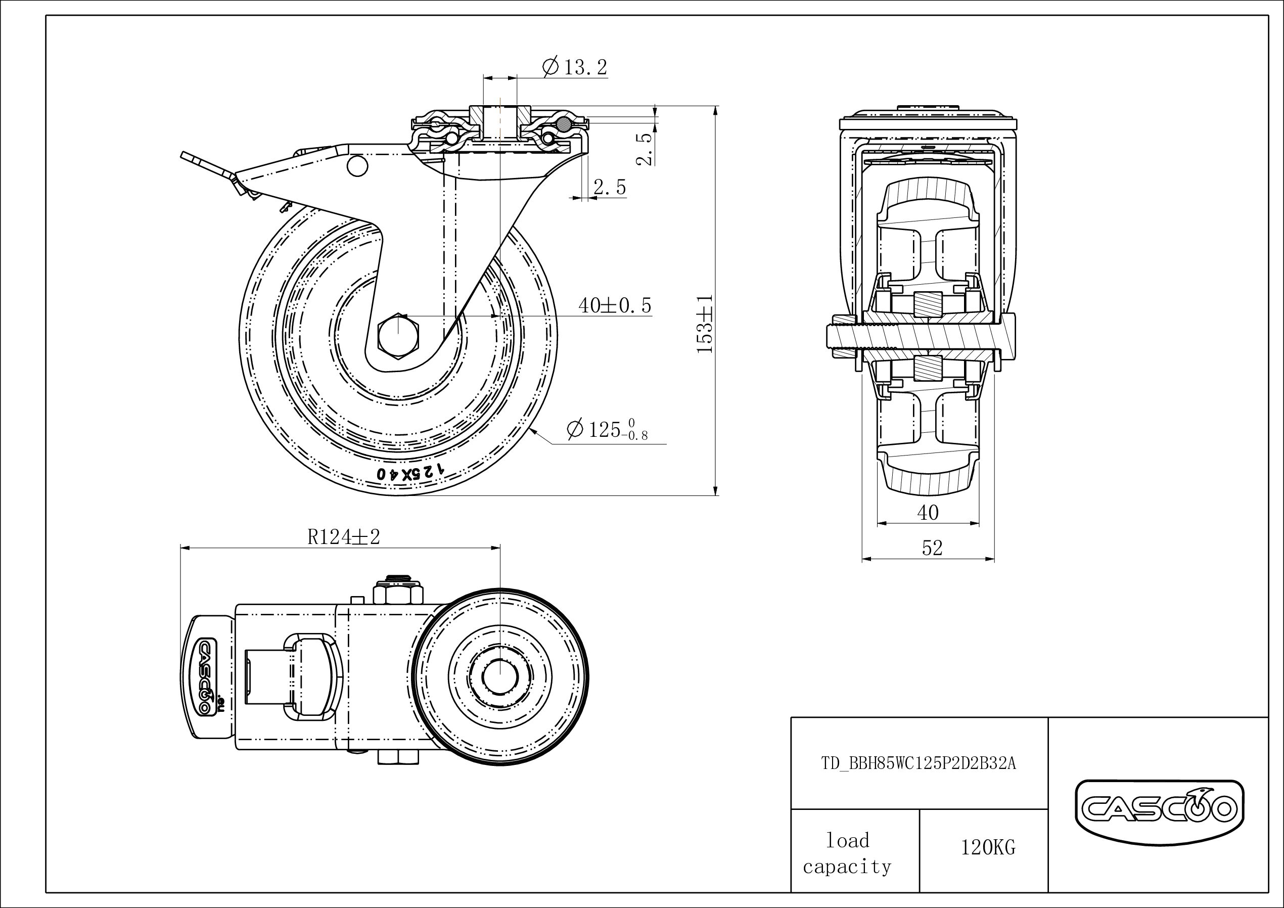 Castor BBH85WC125P2D2B32A