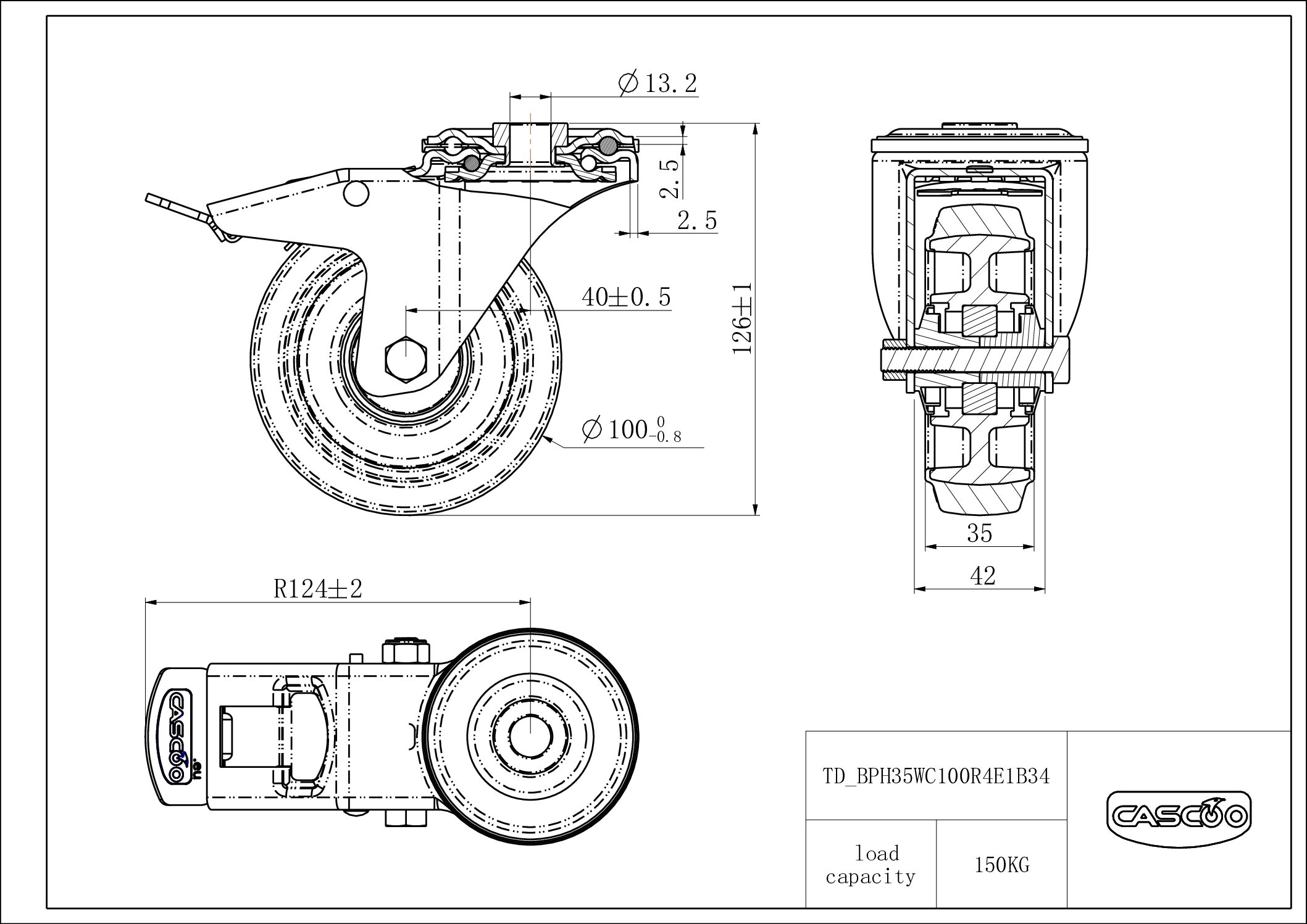 Rattakomplekt BPH35WC100R4E1B34