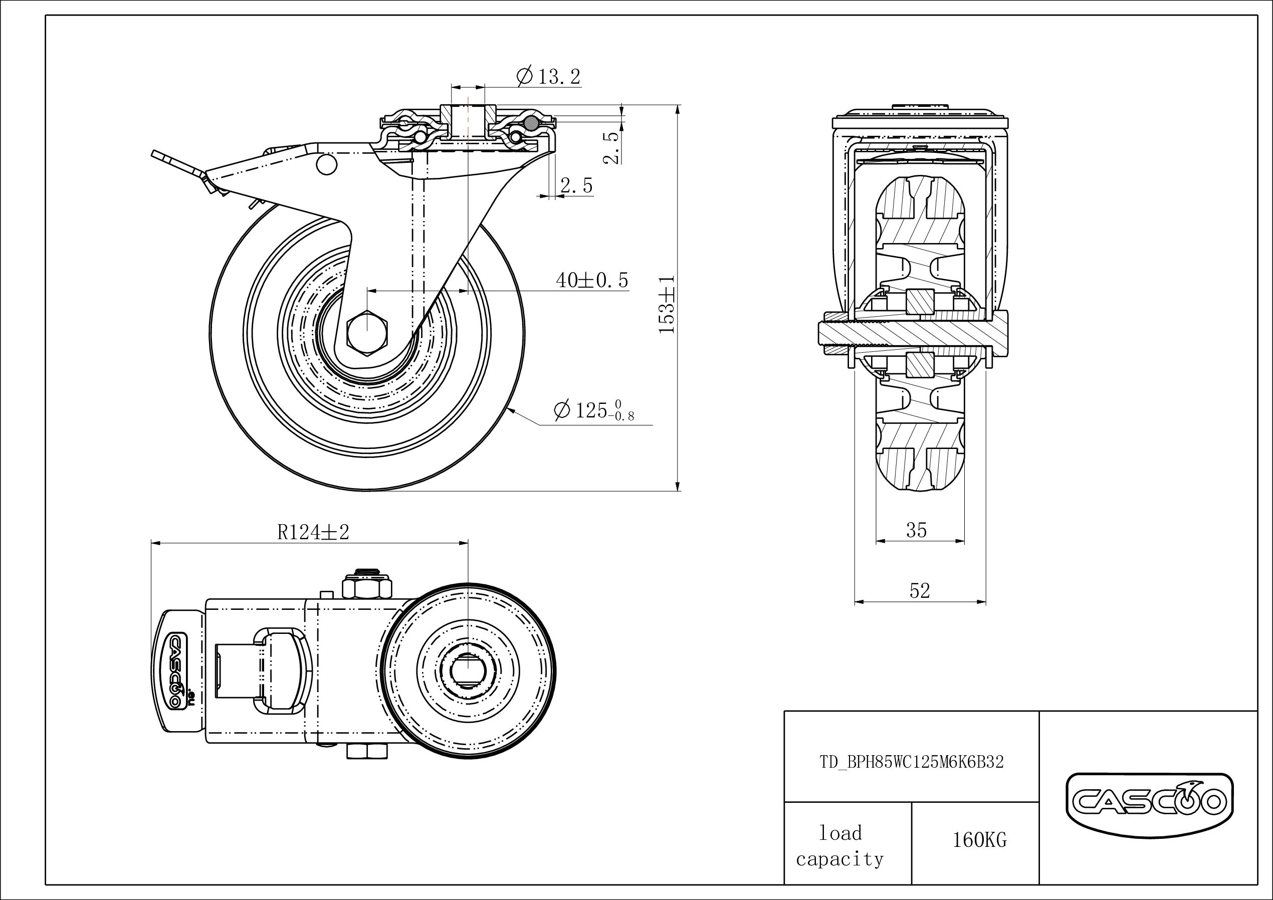 Rattakomplekt BPH85WC125M6K6B32