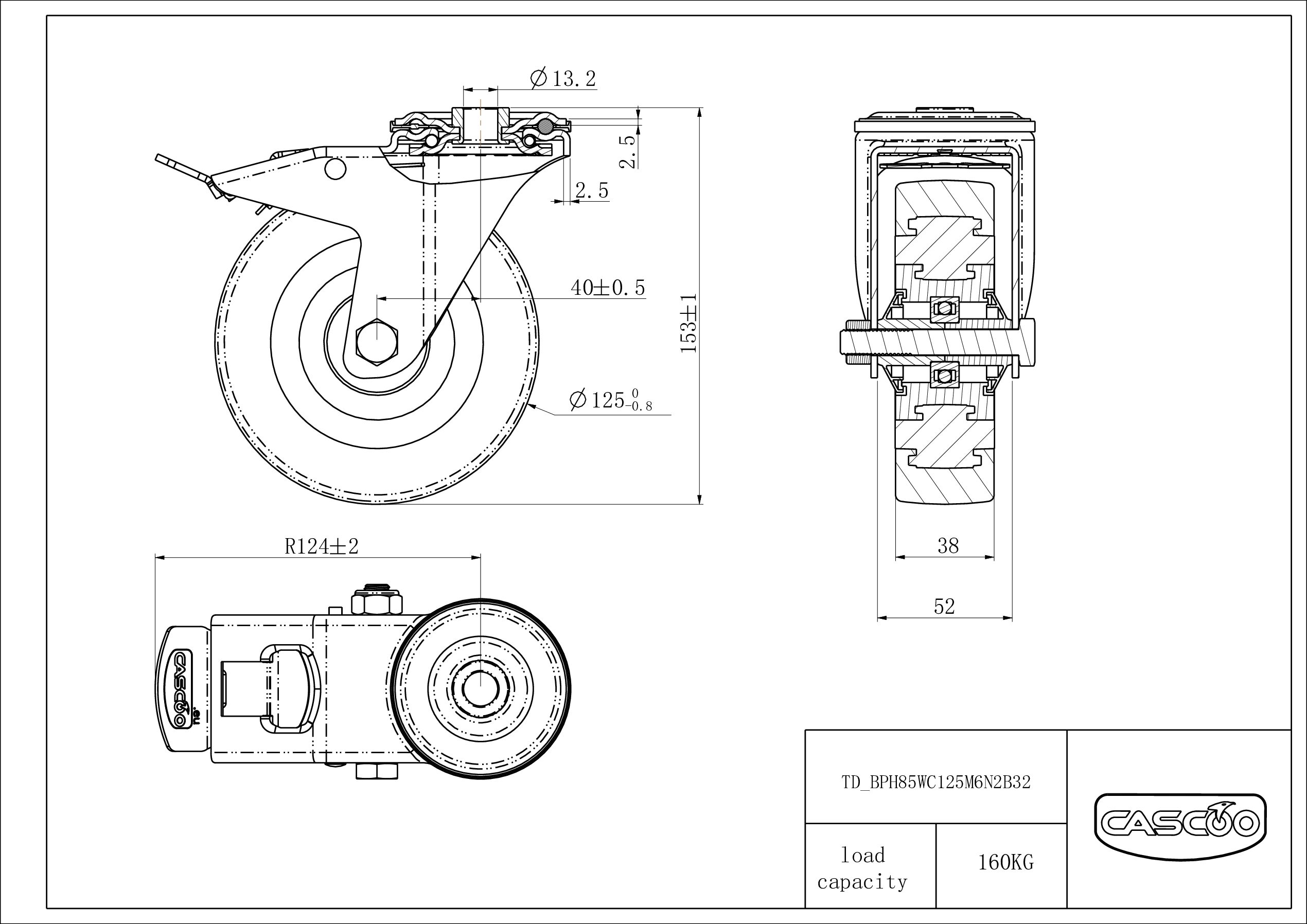 Rattakomplekt BPH85WC125M6N2B32