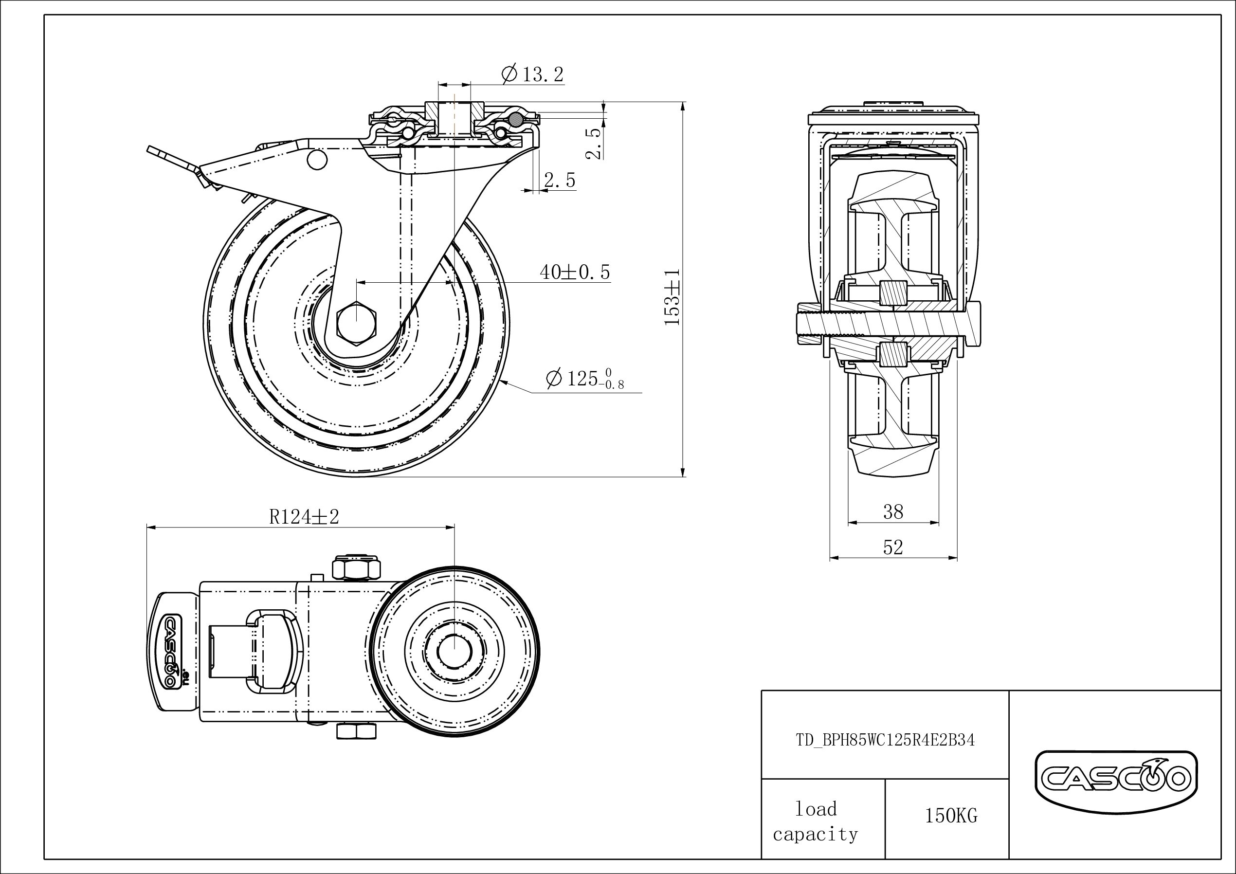Rattakomplekt BPH85WC125R4E2B34