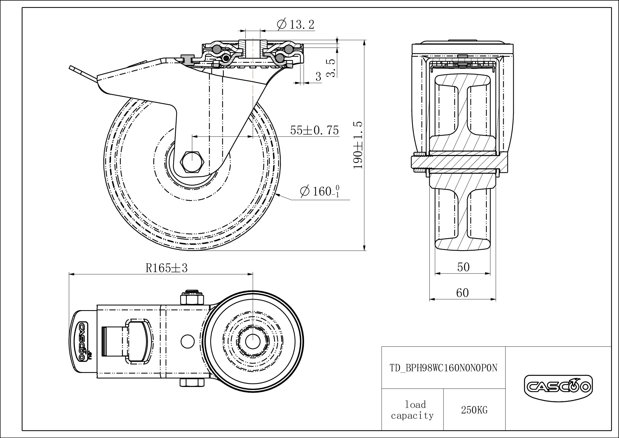 Rattakomplekt BPH98WC160N0N0P0N