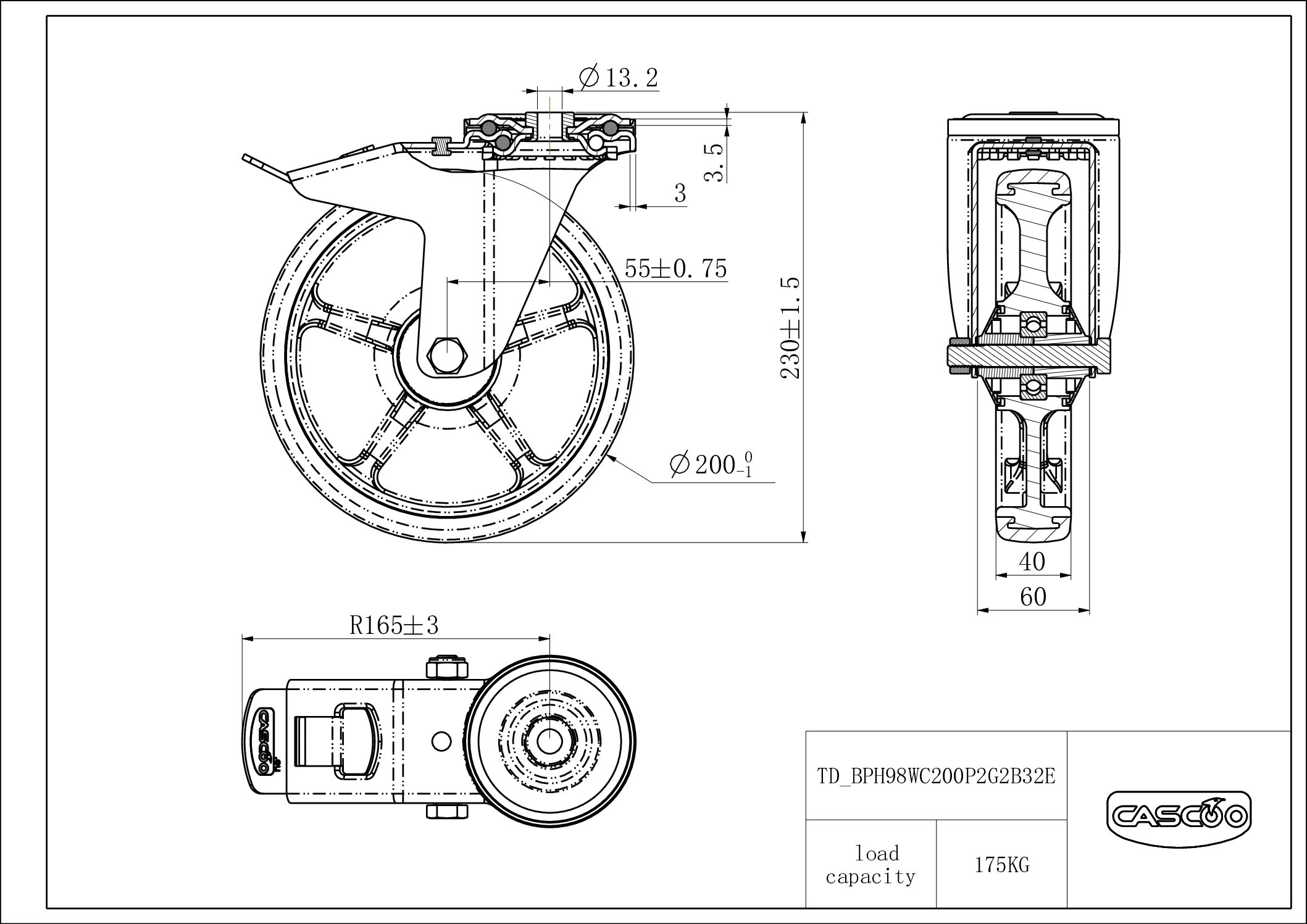Rattakomplekt BPH98WC200P2G2B32E