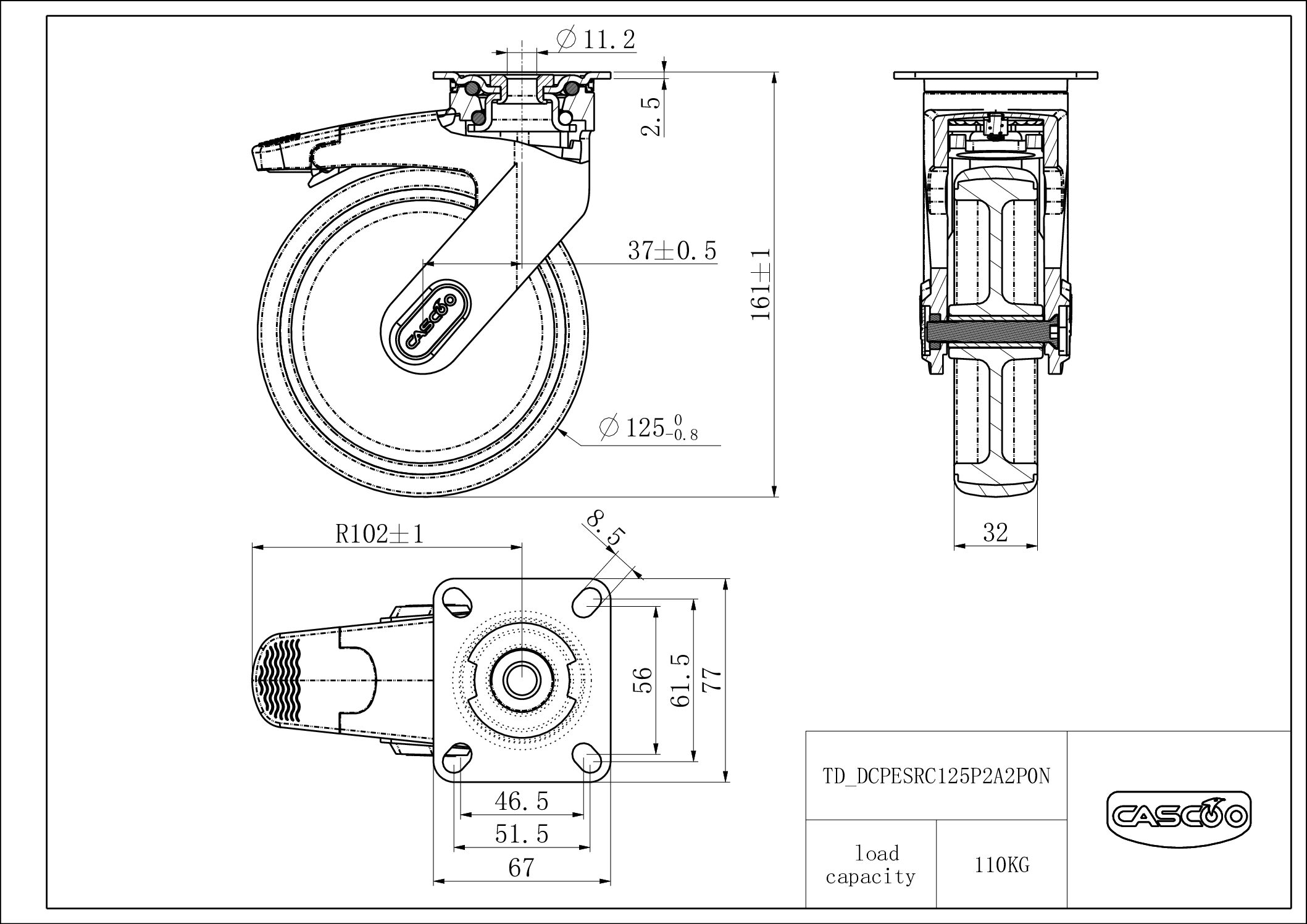 DCPESRC125P2A2P0N_drawing Rattakomplekt DCPESRC125P2A2P0N