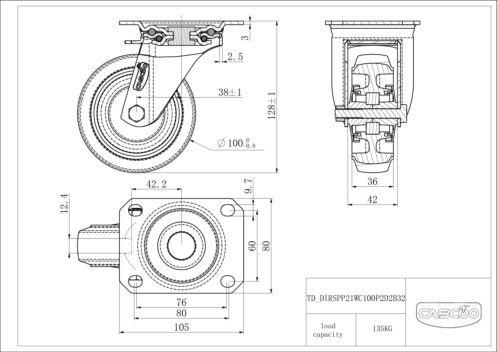 DIRSPP21WC100P2D2B32_drawing Castor DIRSPP21WC100P2D2B32