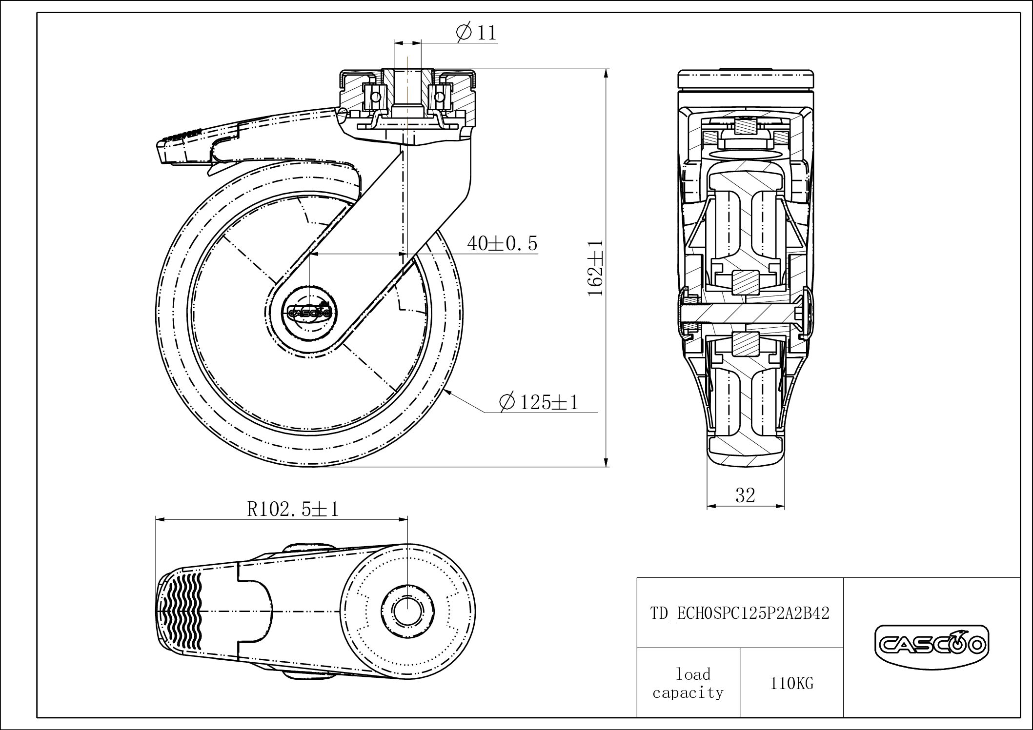 Castor ECH0SPC125P2A2B42