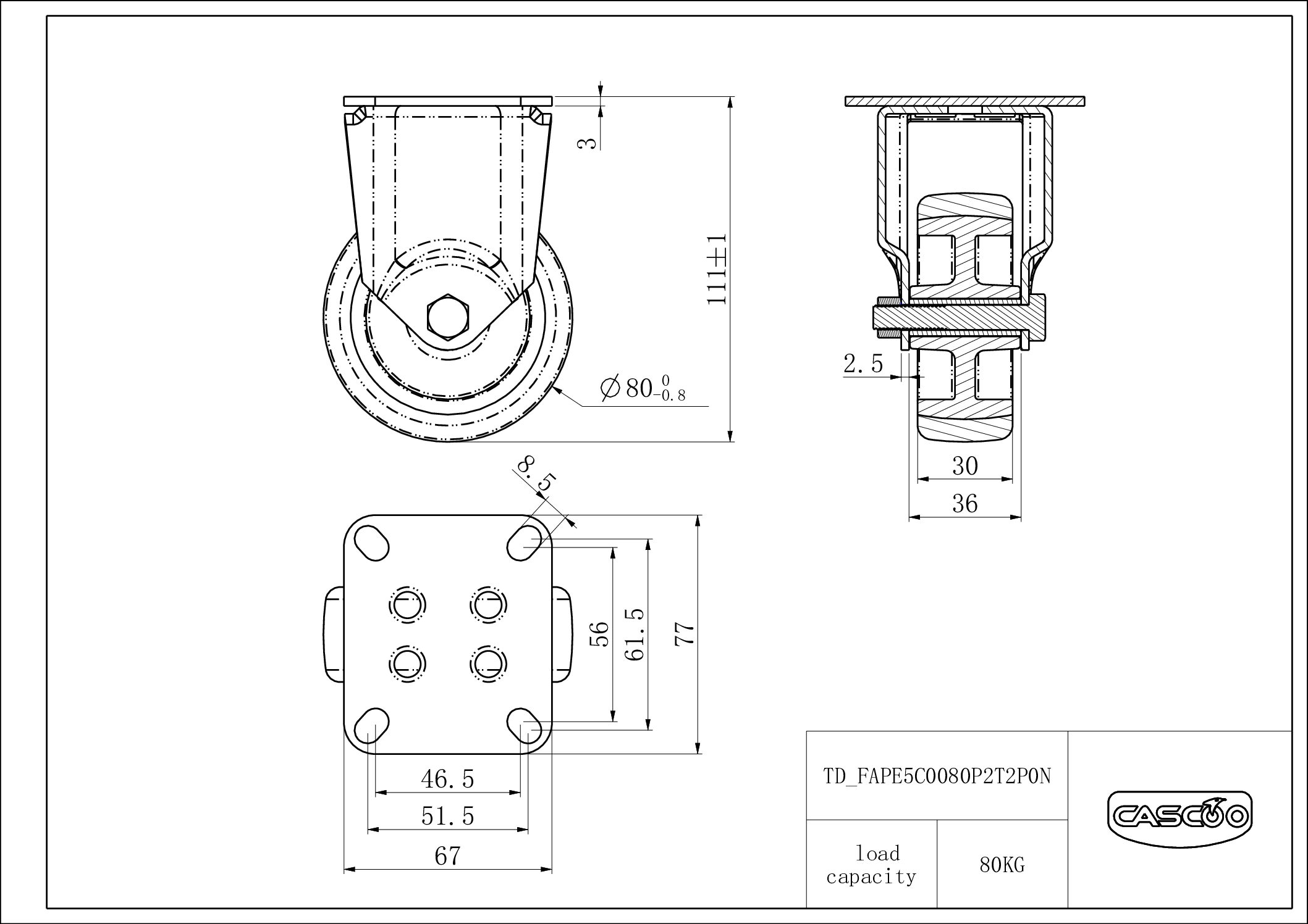 TD_FAPE5C0080P2T2P0N Rattakomplekt FAPE5C0080P2T2P0N