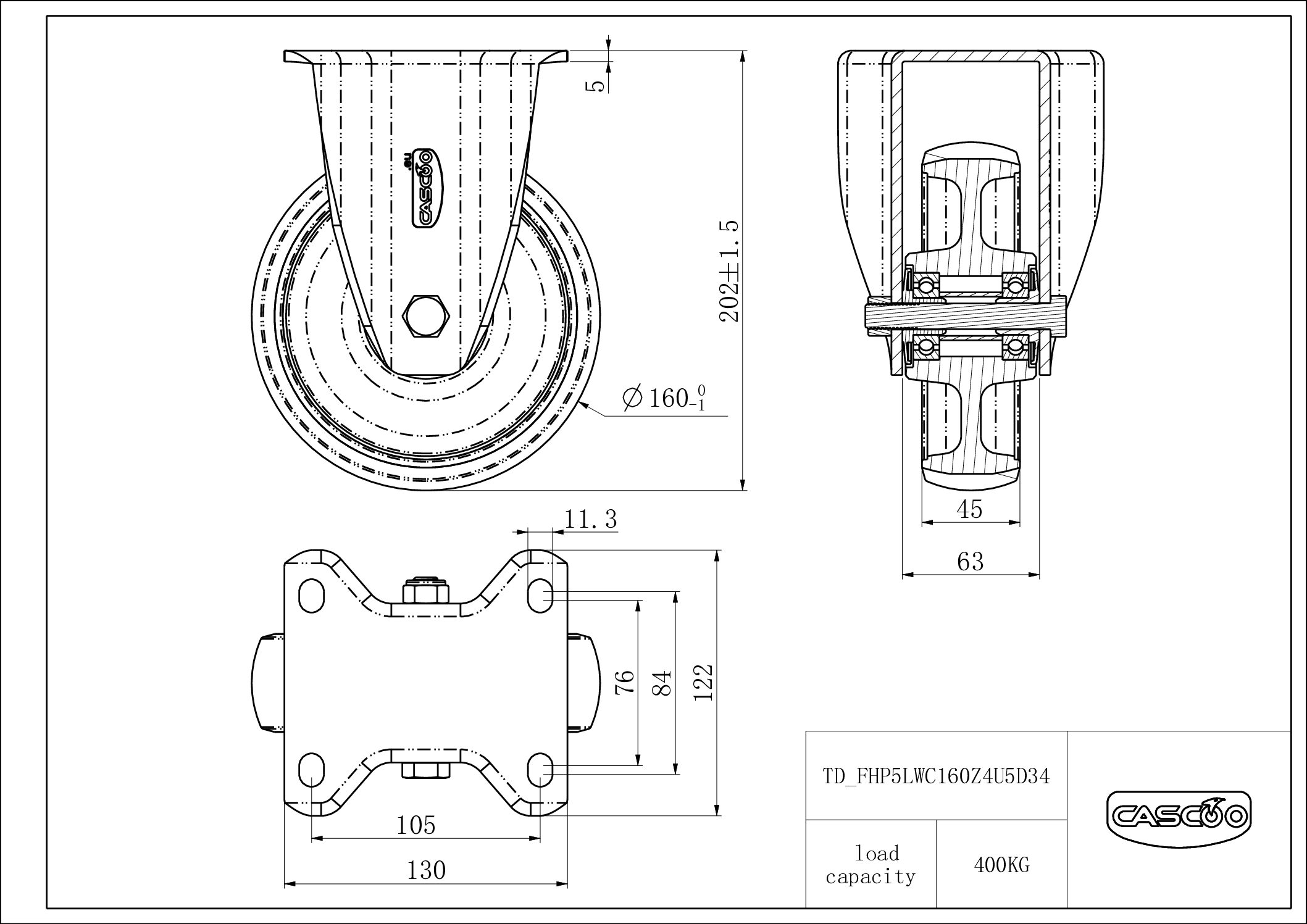 FHP5LWC160Z4U5D34_drawing Rattakomplekt FHP5LWC160Z4U5D34