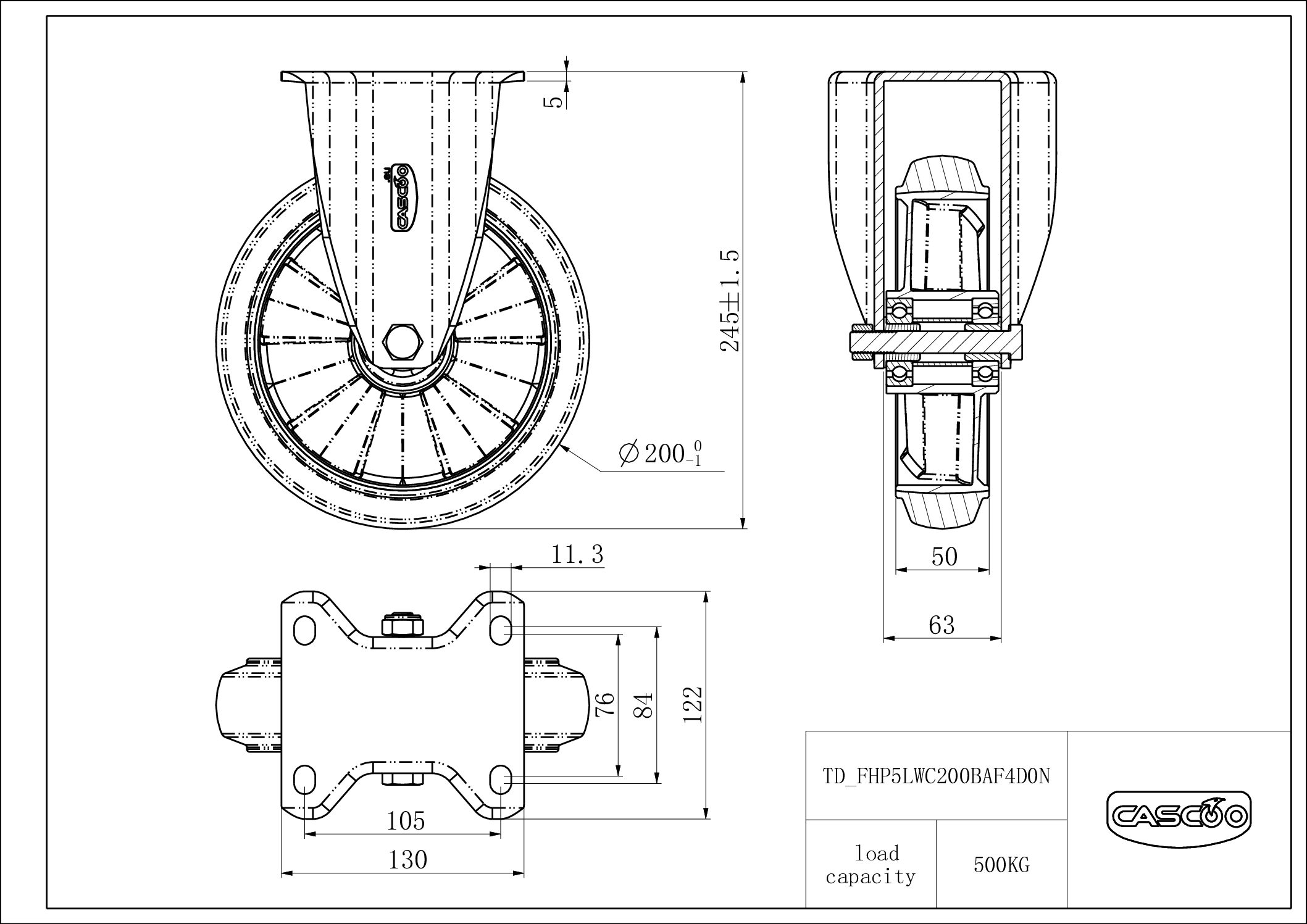FHP5LWC200BAF4D0N_drawing Rattakomplekt FHP5LWC200BAF4D0N