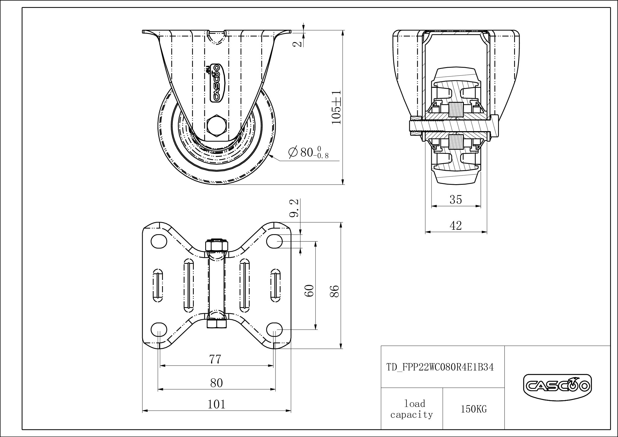 Castor FPP22WC080R4E1B34
