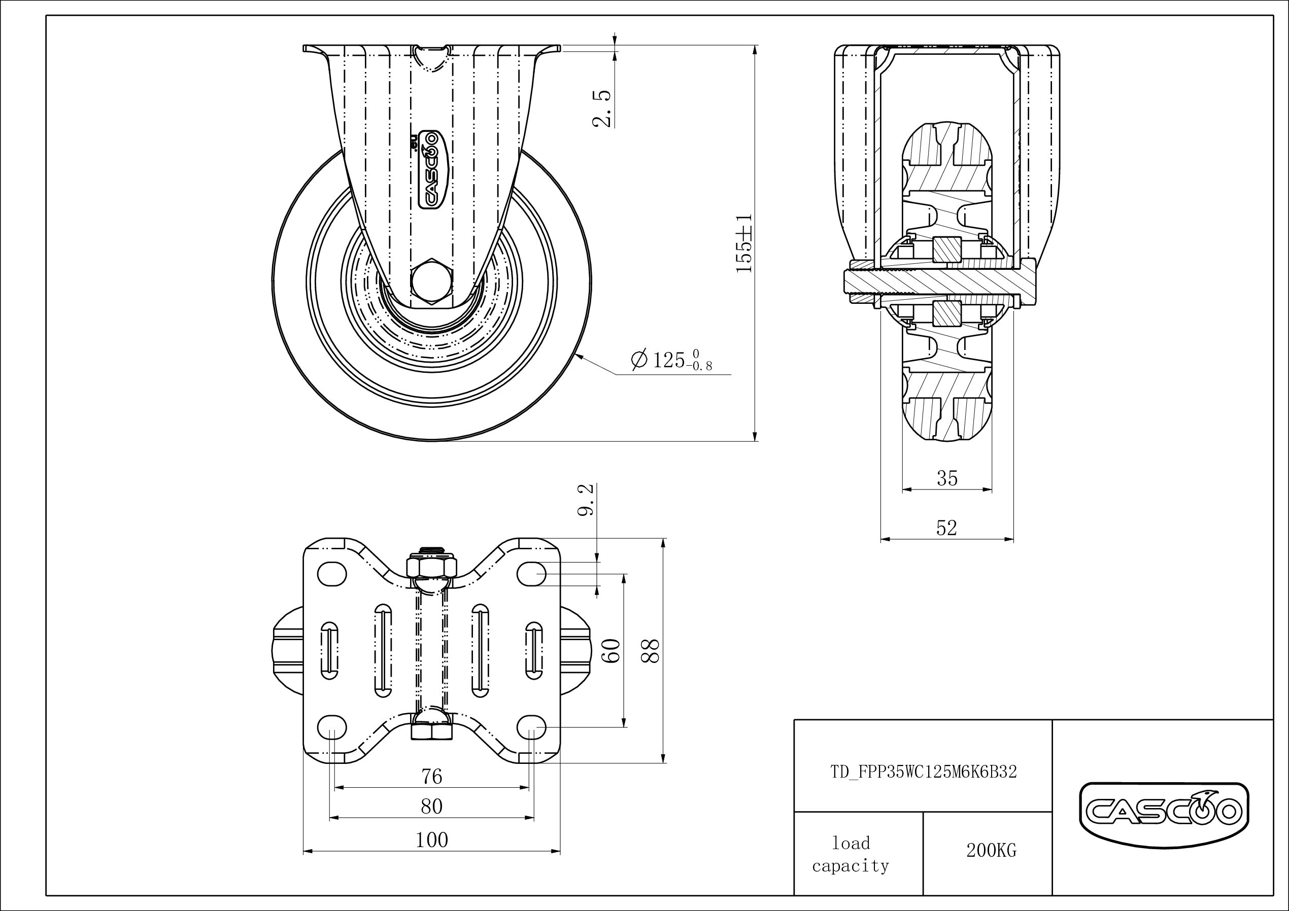 Rattakomplekt FPP35WC125M6K6B32