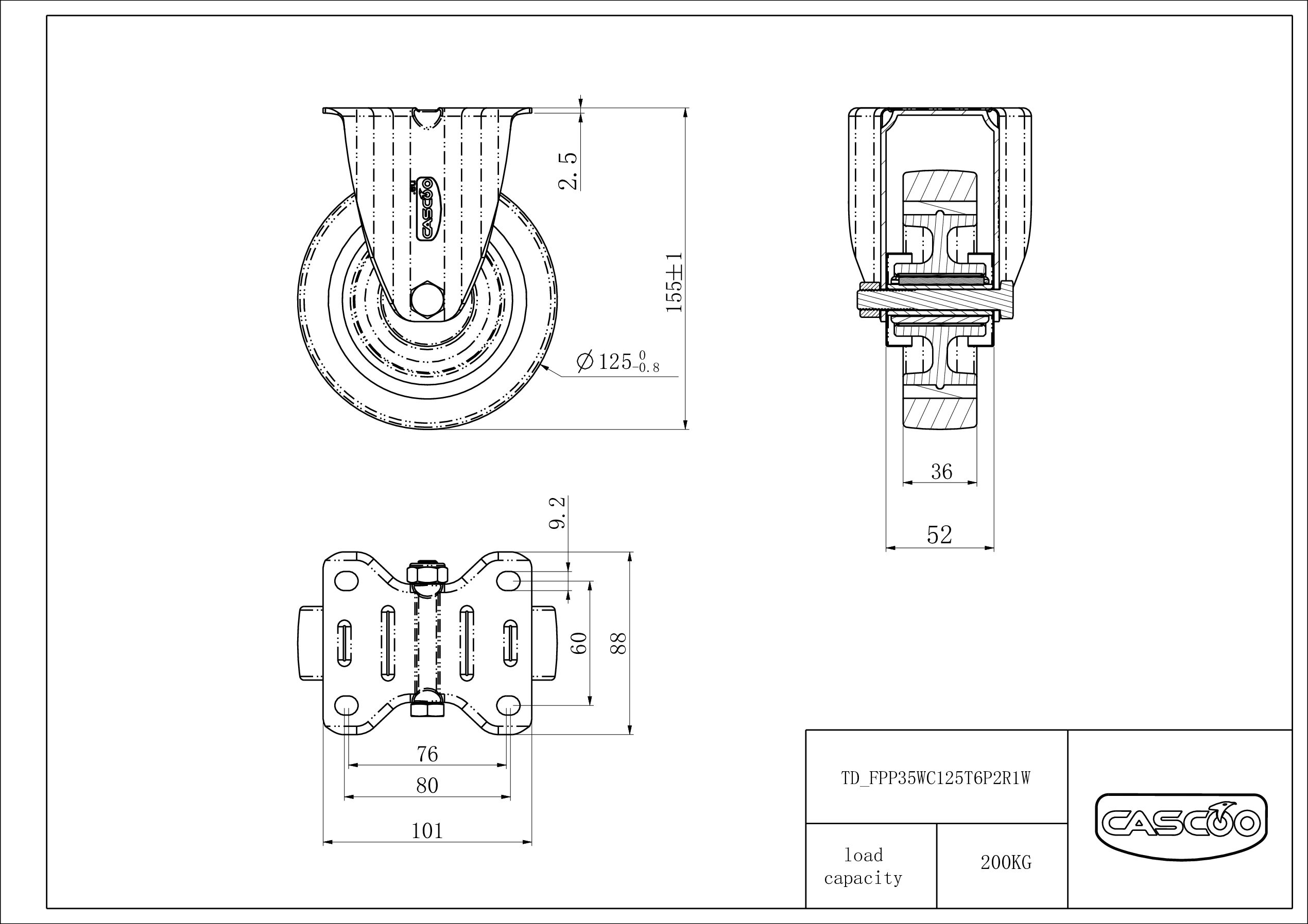 Pyörä FPP35WC125T6P2R1W