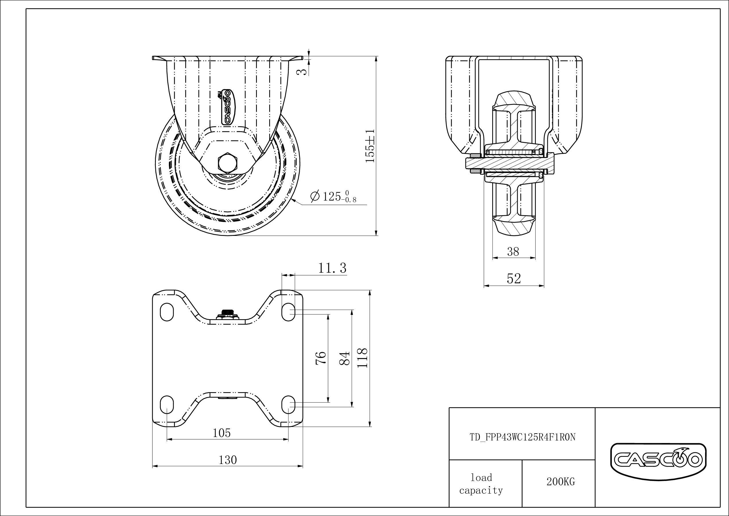 Castor FPP43WC125R4F1R0N