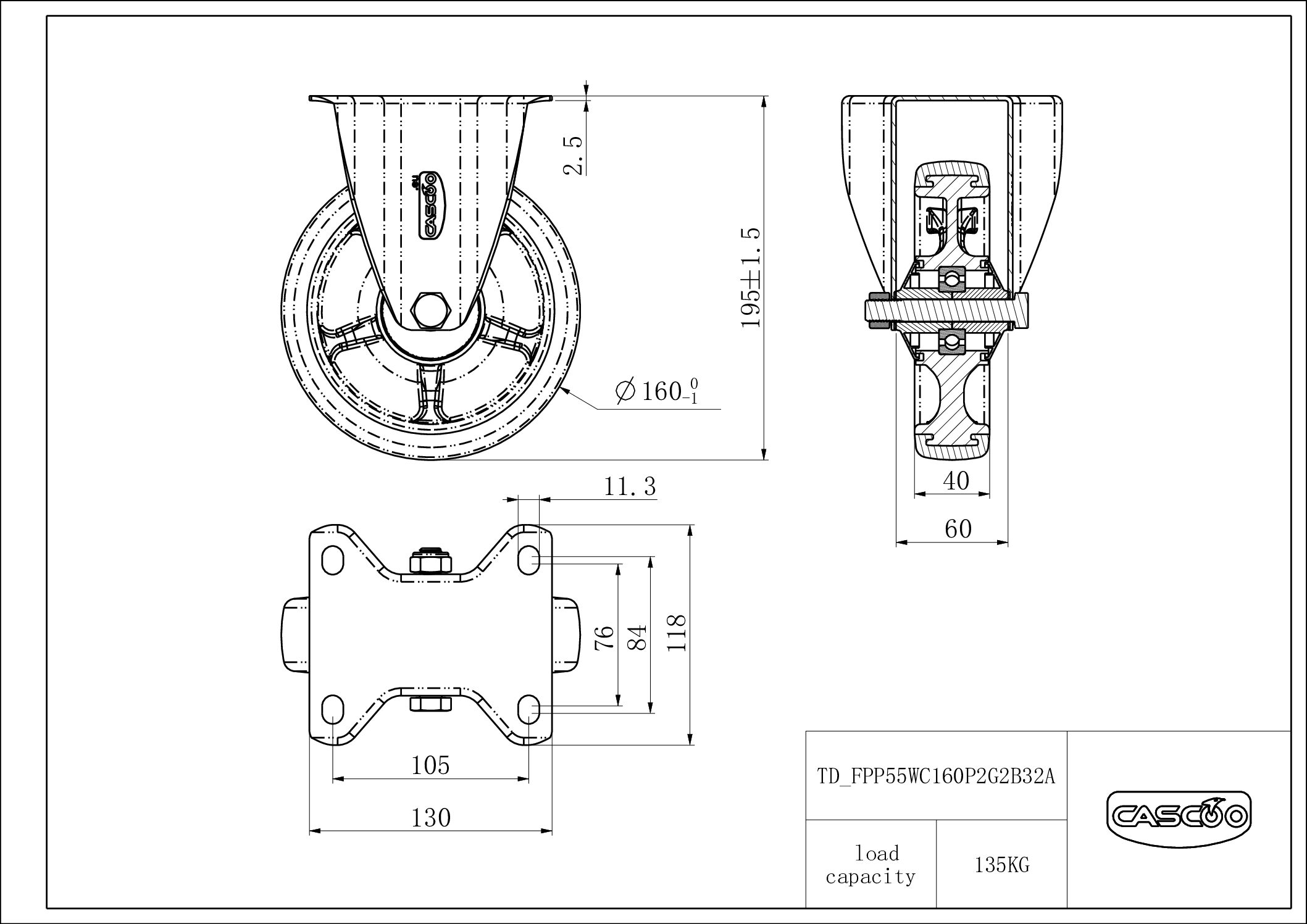 Castor FPP55WC160P2G2B32A