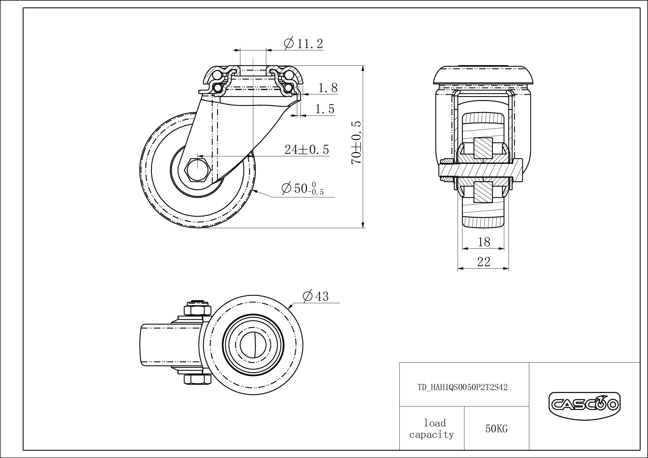 Rattakomplekt HAH1QS0050P2T2S42