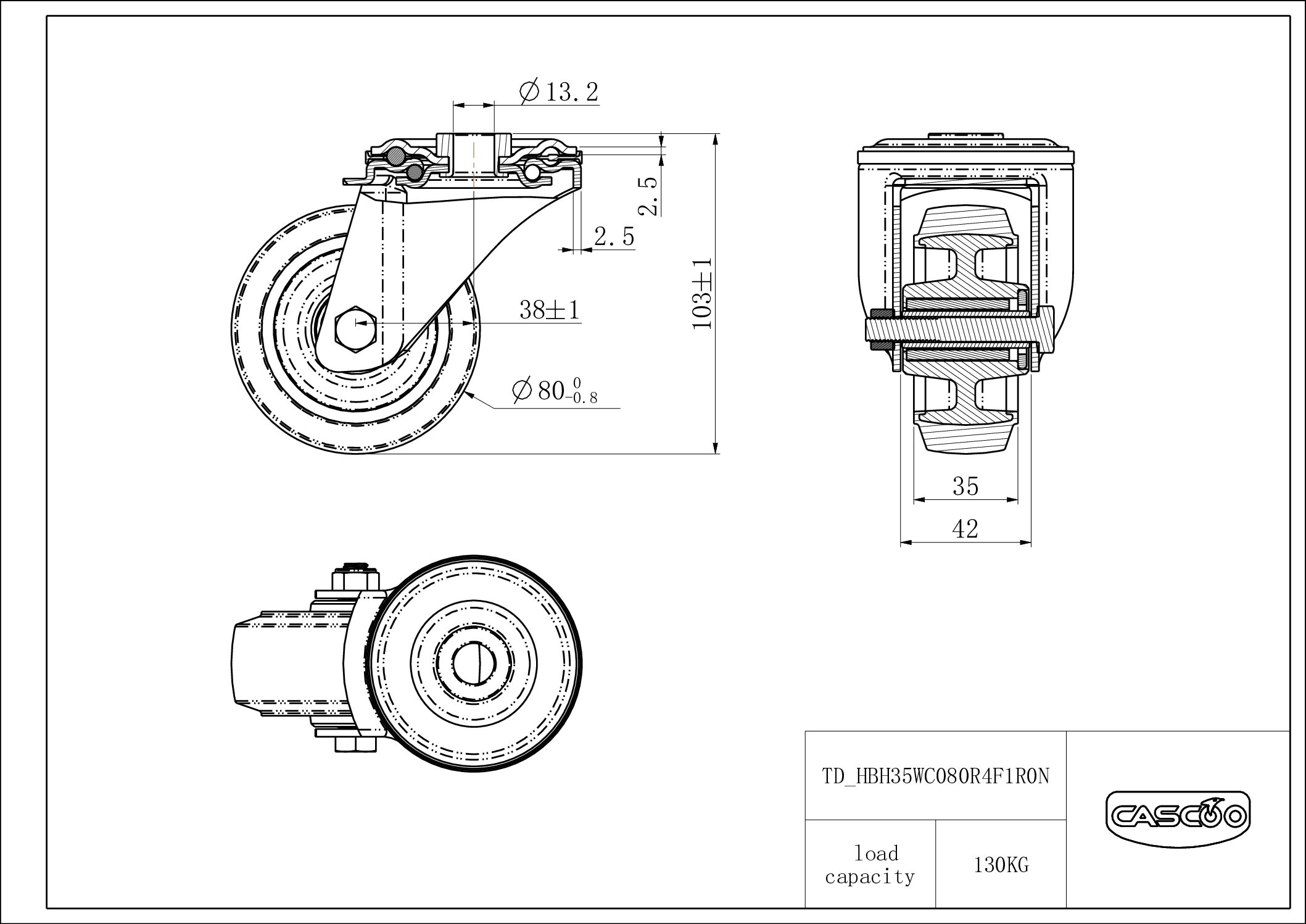 Castor HBH35WC080R4F1R0N