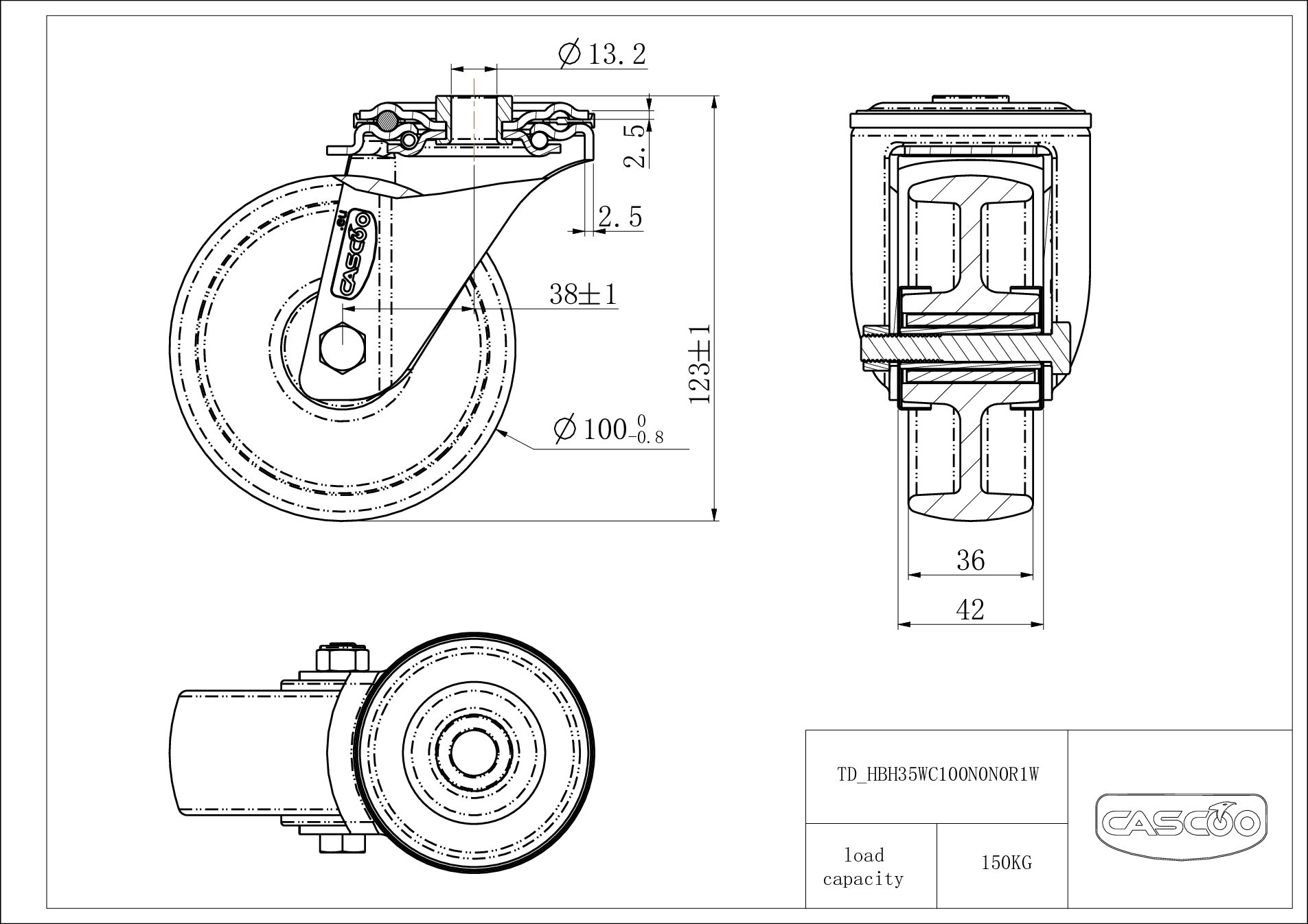 Castor HBH35WC100N0N0R1W