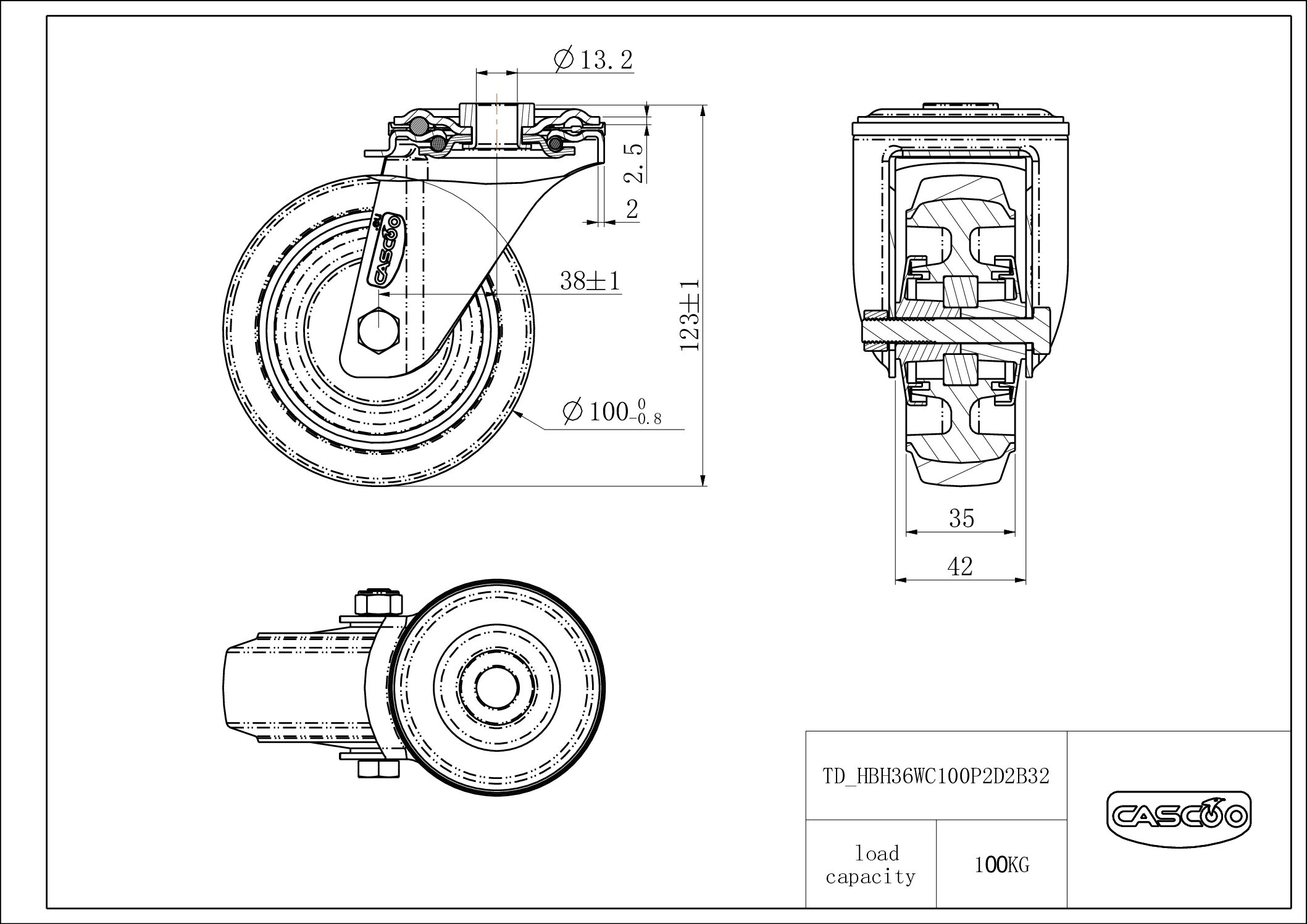 Rattakomplekt HBH36WC100P2D2B32