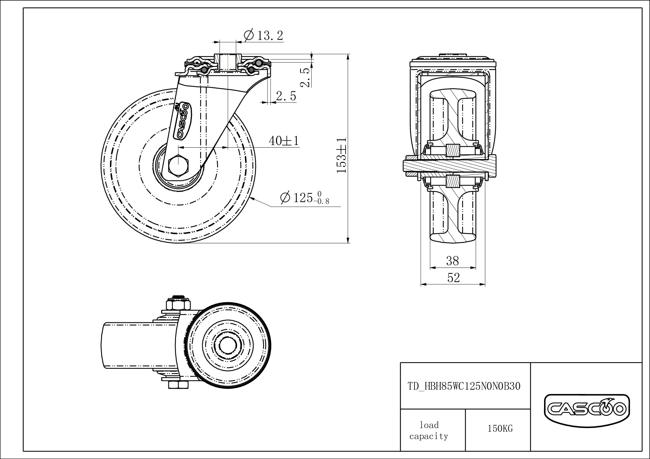 Rattakomplekt HBH85WC125N0N0B30
