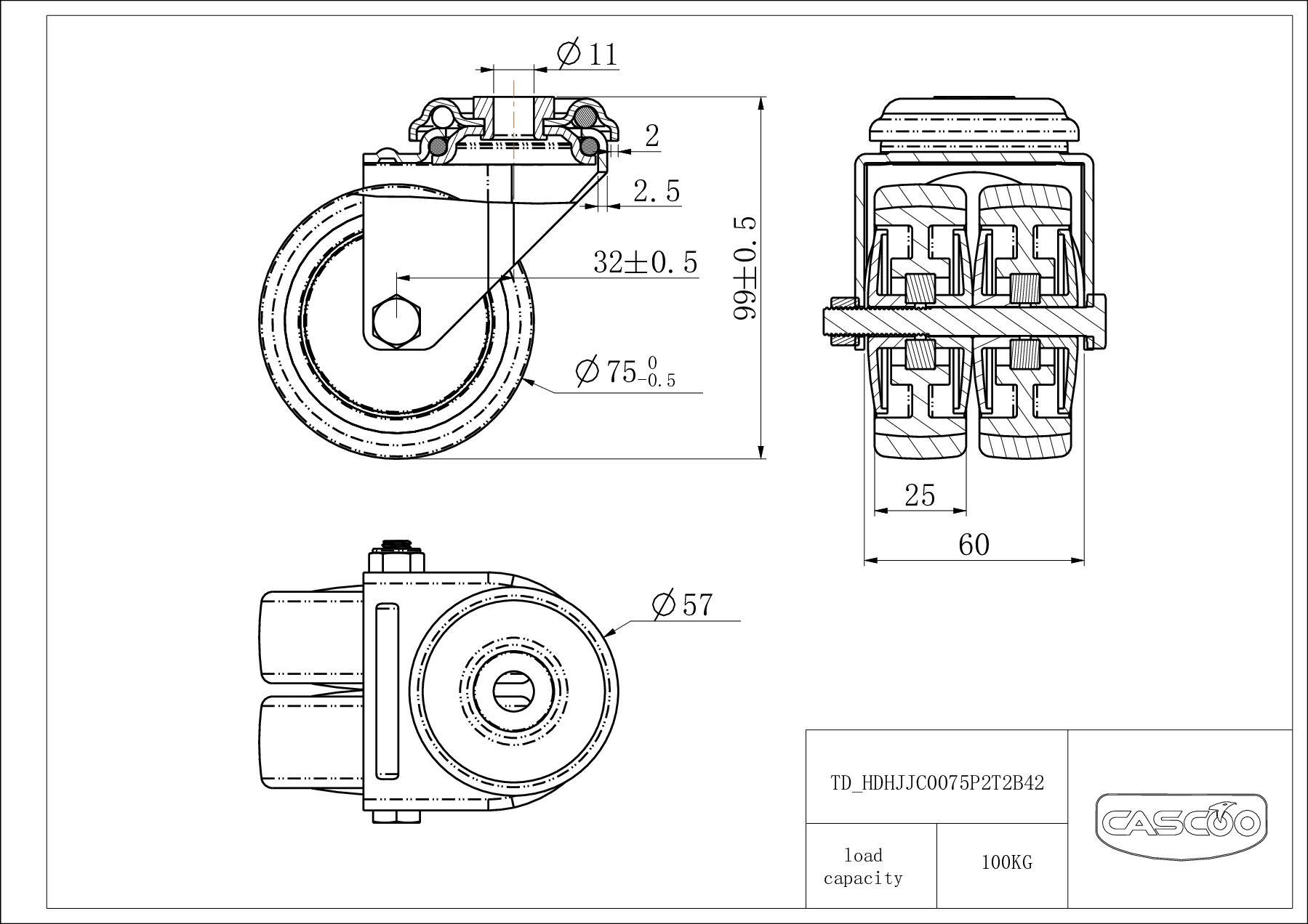 Castor HDHJJC0075P2T2B42