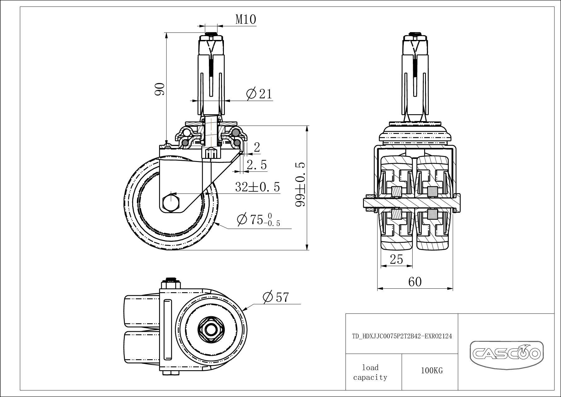 Rattakomplekt HDXJJC0075P2T2B42
