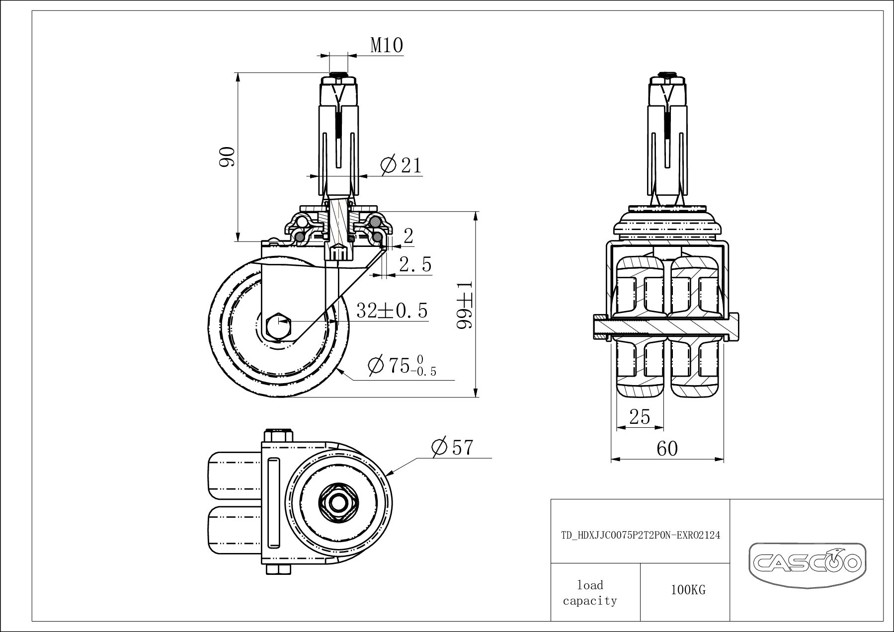 Castor HDXJJC0075P2T2P0N