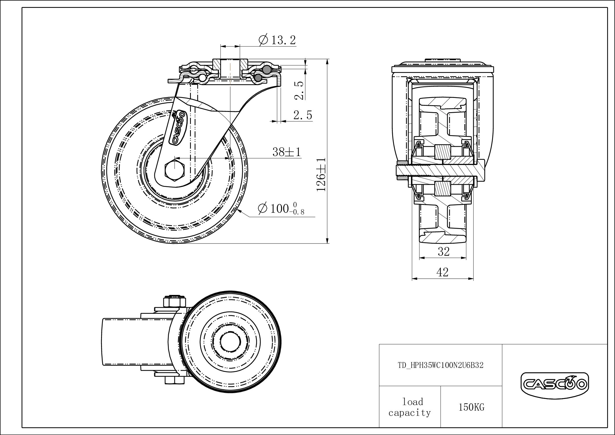 Rattakomplekt HPH35WC100N2U6B32