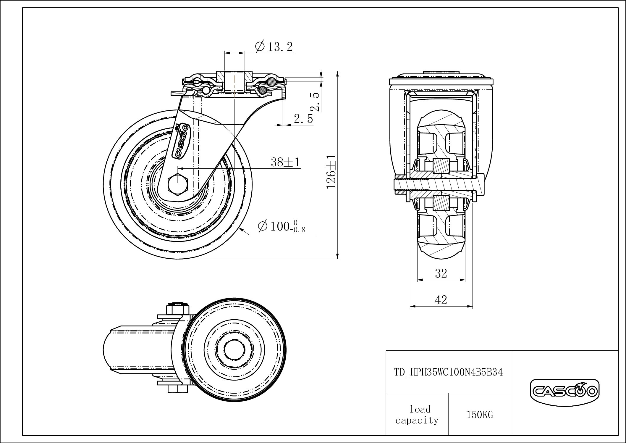 HPH35WC100N4B5B34_drawing Rattakomplekt HPH35WC100N4B5B34