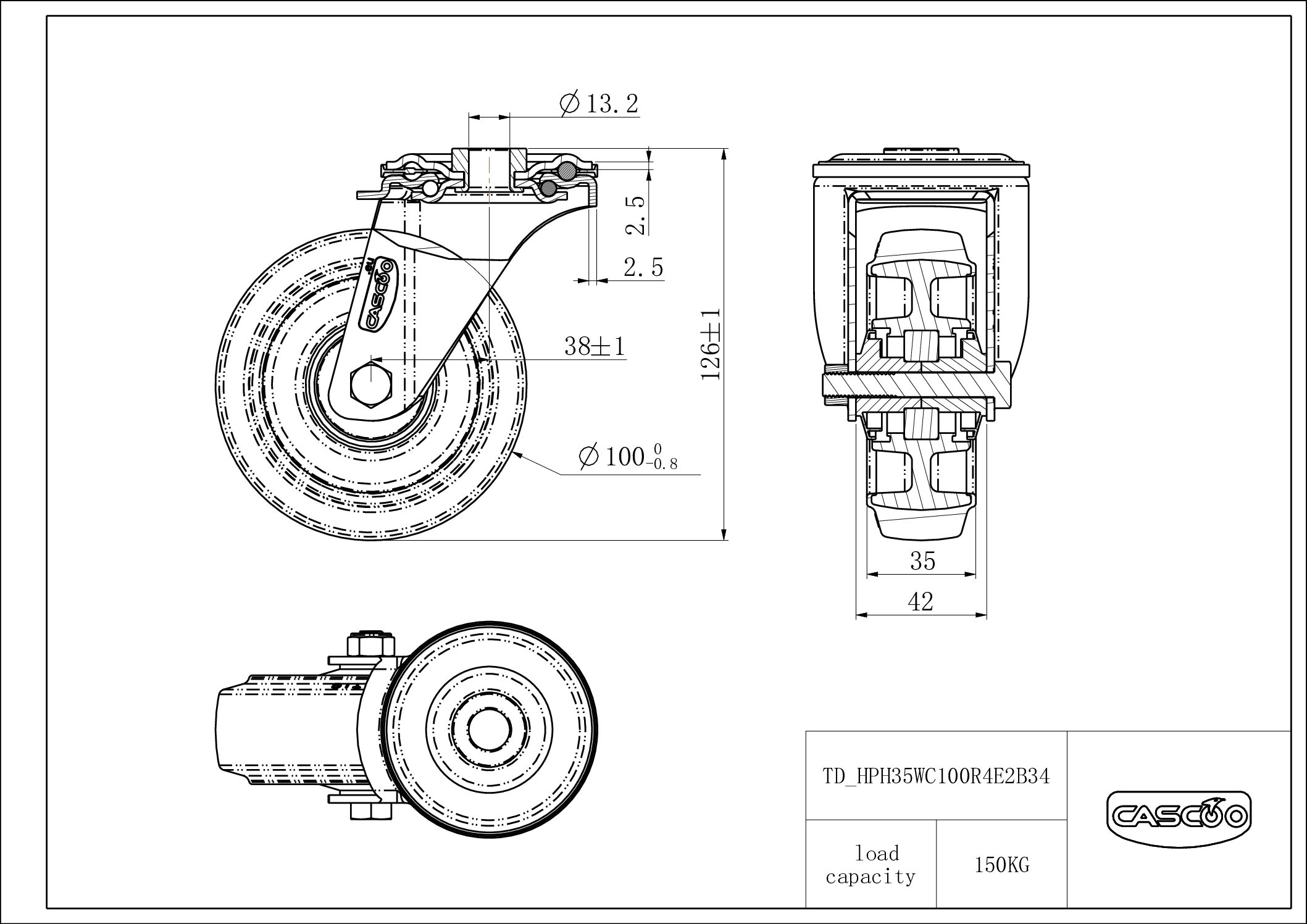 Rattakomplekt HPH35WC100R4E2B34