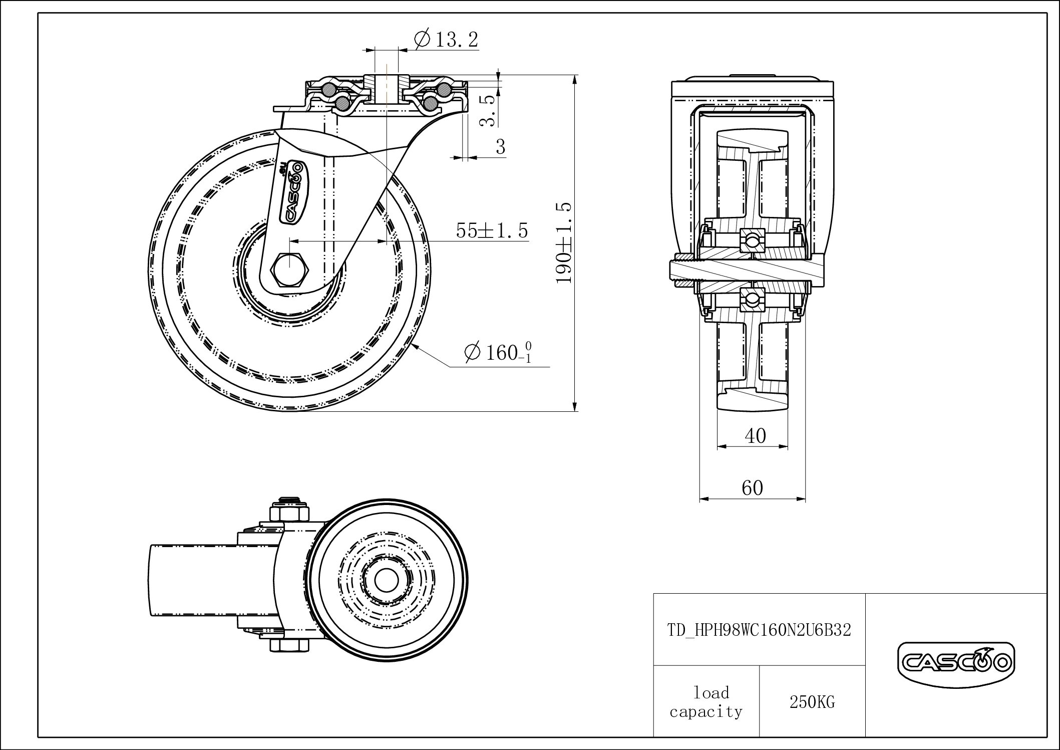 Rattakomplekt HPH98WC160N2U6B32