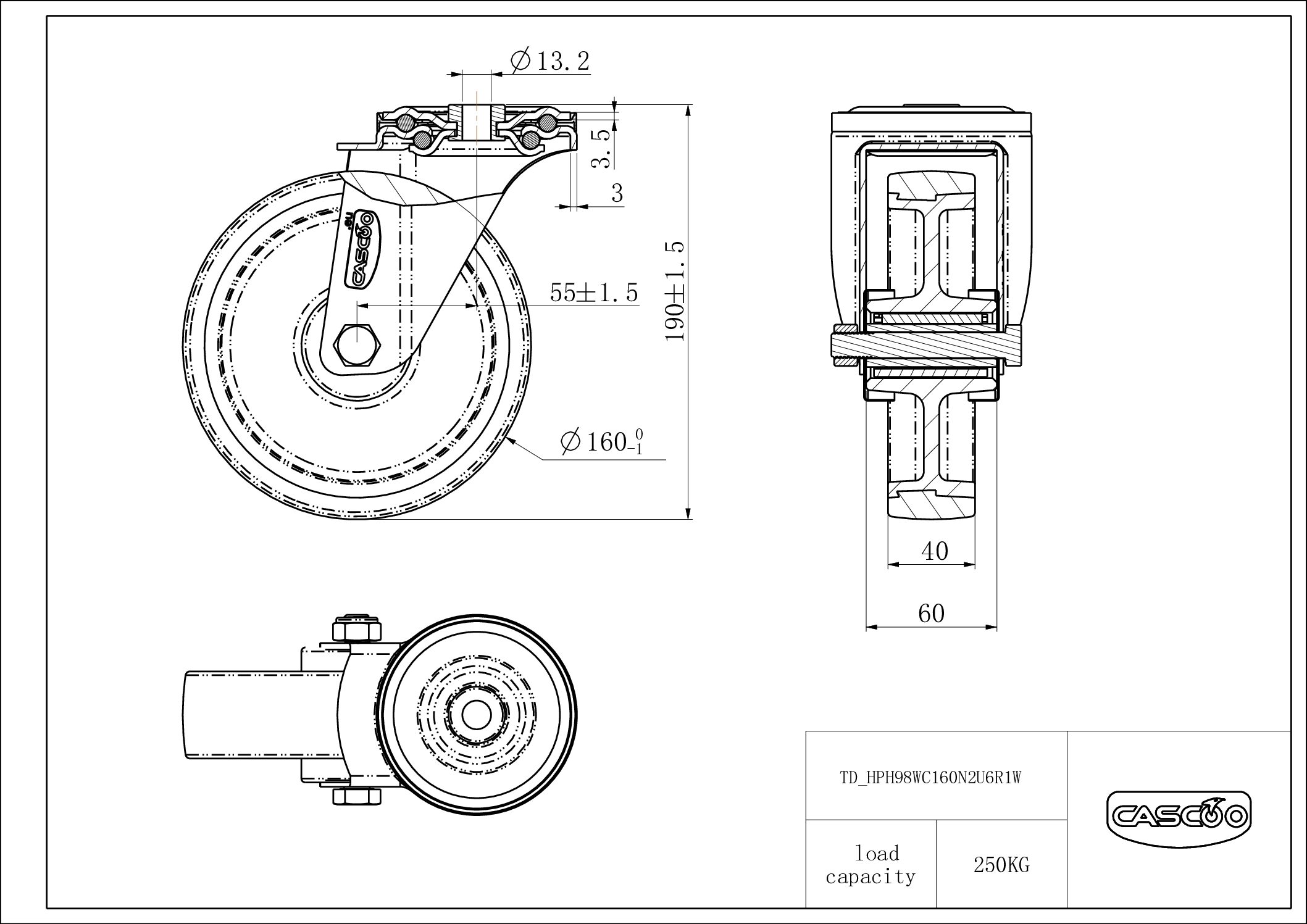 Rattakomplekt HPH98WC160N2U6R1W