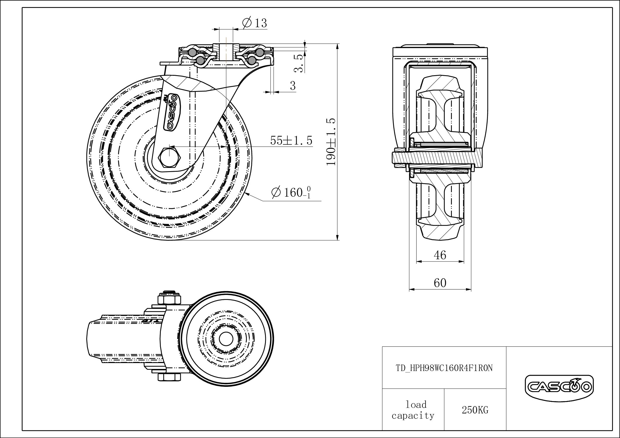 Castor HPH98WC160R4F1R0N